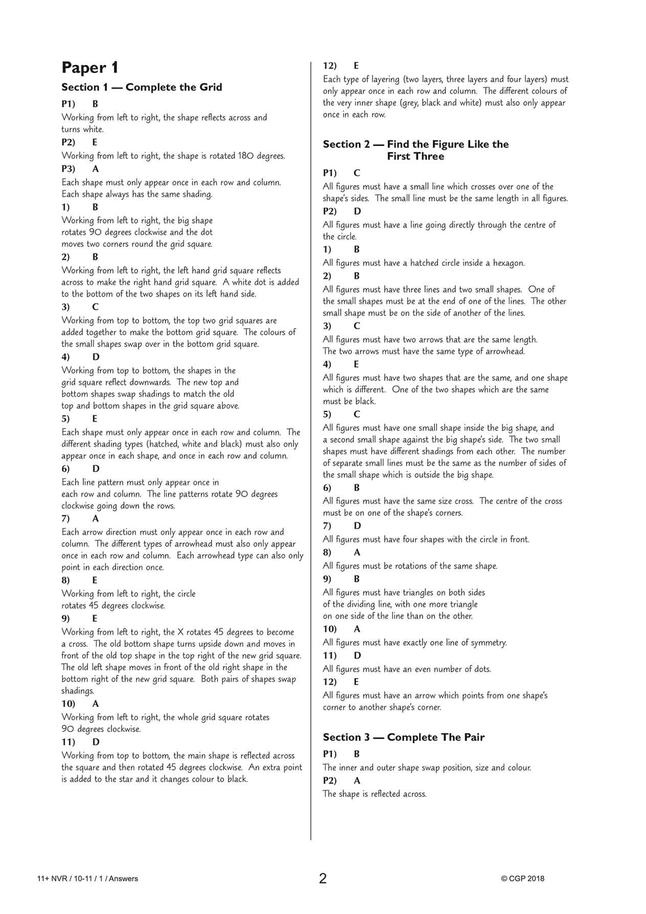 CGP 11+ GL Non-Verbal Reasoning Practice Papers - Ages 10-11 | Pack 1 | Paperback 7