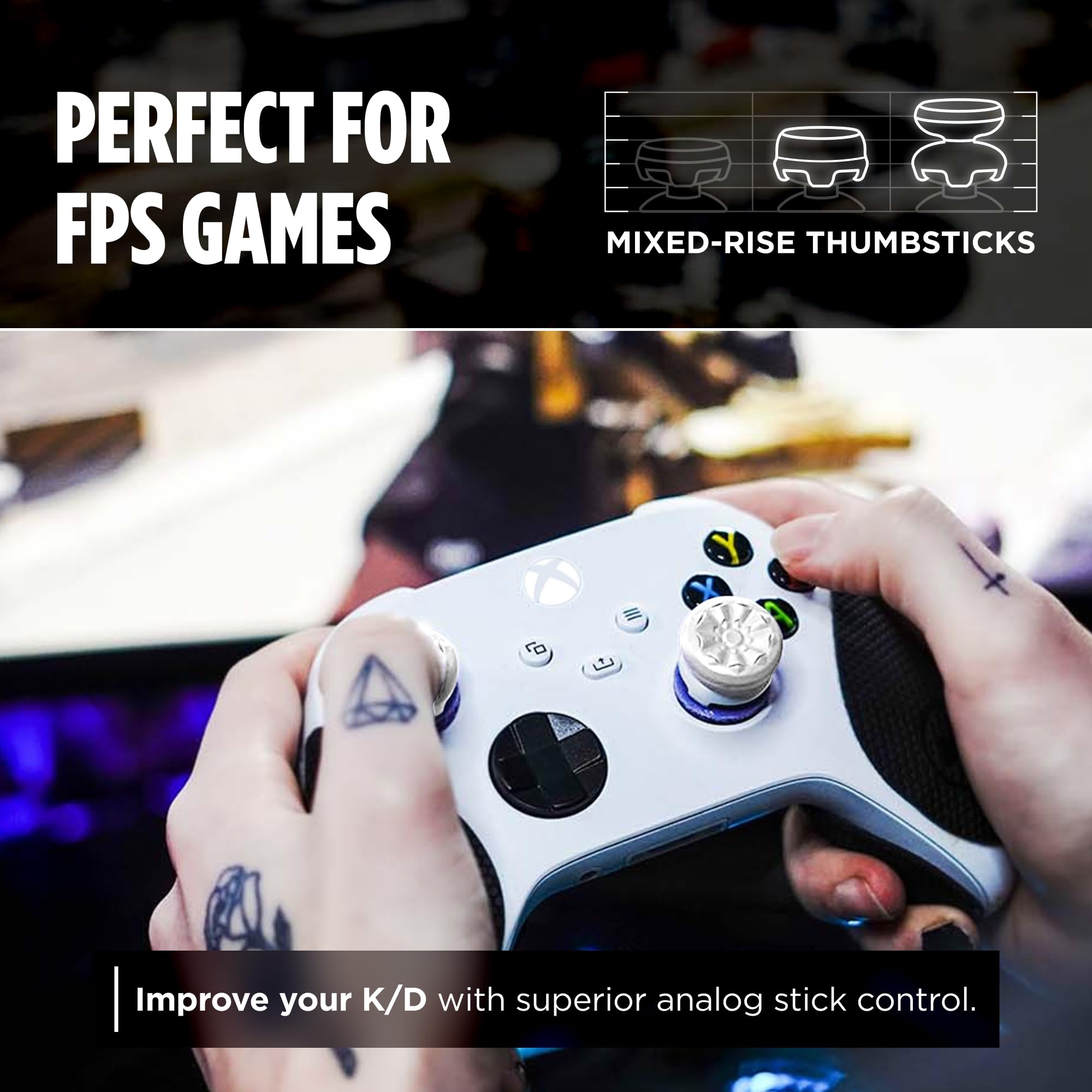 KontrolFreek Galaxy FPS Thumbsticks for Xbox One & Xbox Series X - White 4