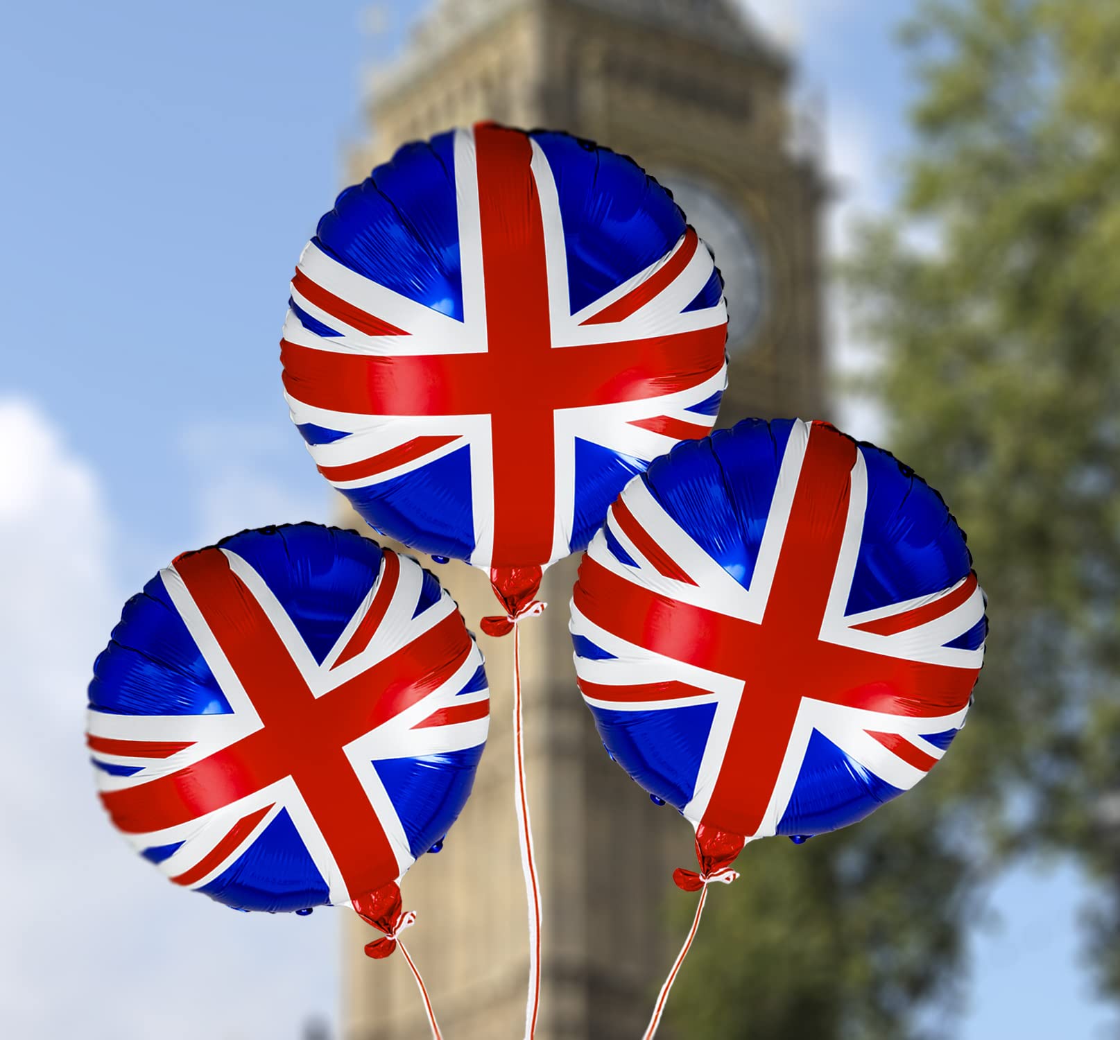 SHATCHI 10Pcs Large Union Jack Foil Balloon 18 Inch Helium Fill for British Parties 5