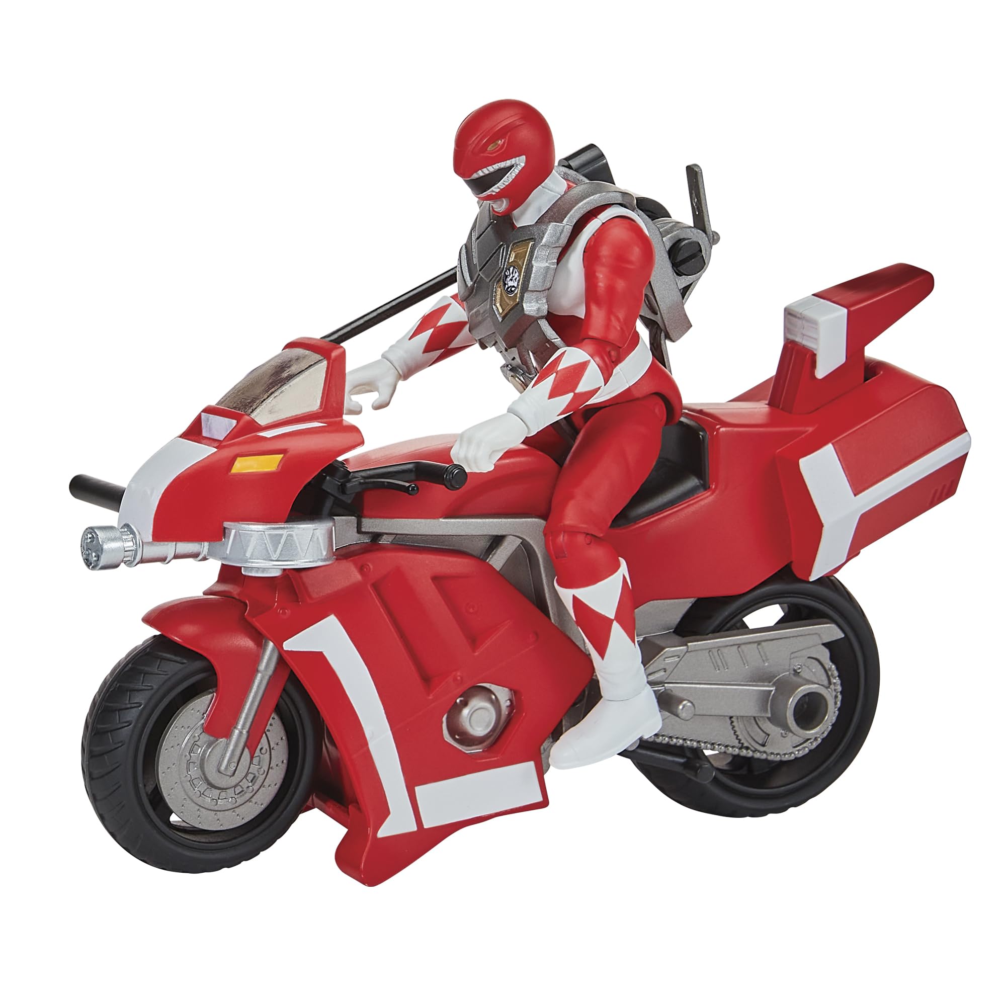 Power Rangers Mighty Morphin Re-Ignition - Tyrannosaurus Battle Bike with Red Ranger Action Figure 2