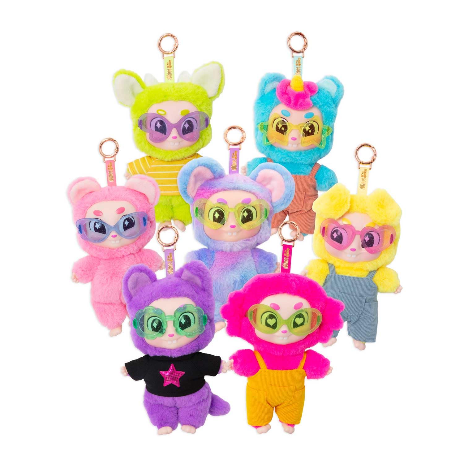 CRAZE NUNOS Lil’ Monsters Soft Doll Plush Toy Keyring | Collectable | Unisex Kids 9