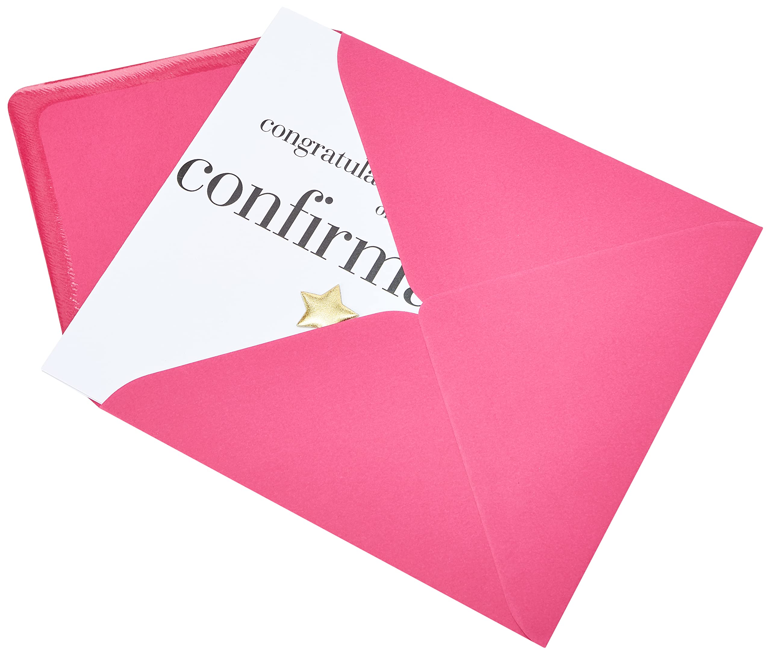 Claire Giles Greeting Cards - Confirmation Congratulations Card | 150x150mm | Gold Padded Star 2
