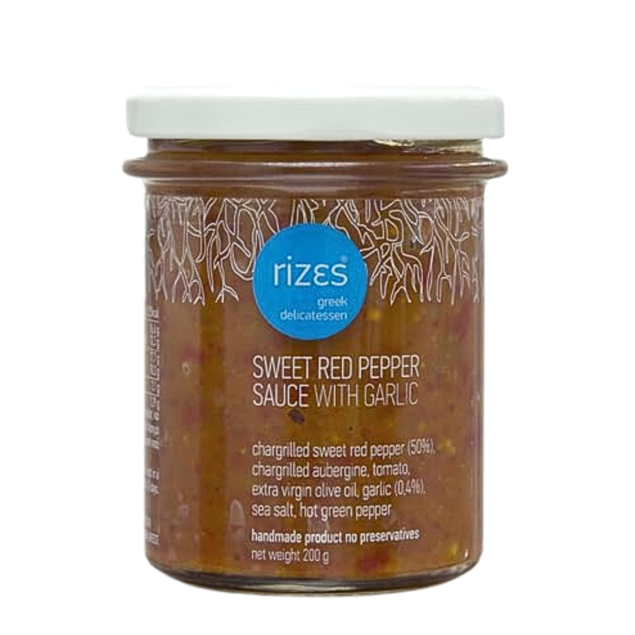 Rizes Greek Delicatessen Sweet Red Pepper Sauce with Garlic - Artisan Paste | 200g 1