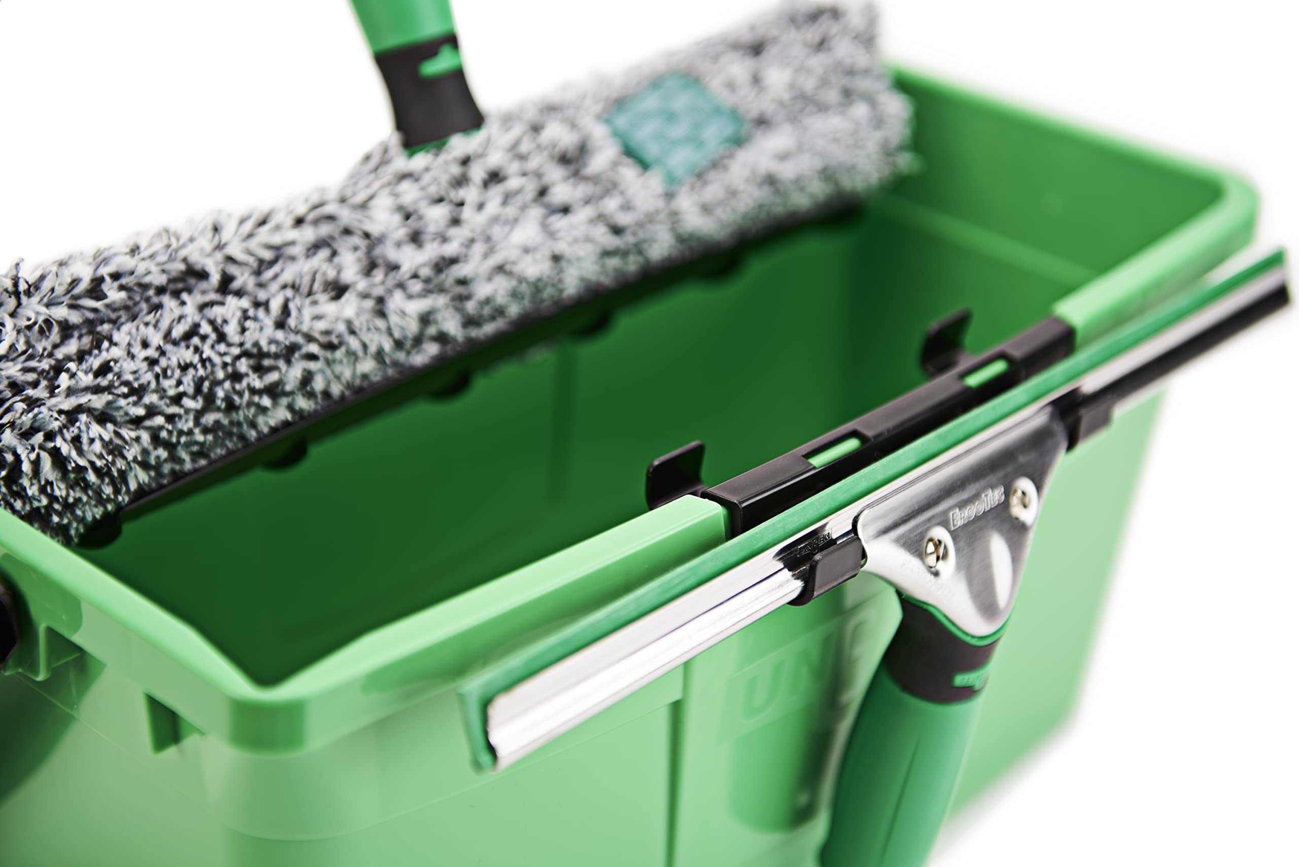 Unger QB12B Fensterputzeimer 12L mit Sieb, Werkzeughalter &amp; Messskala 7