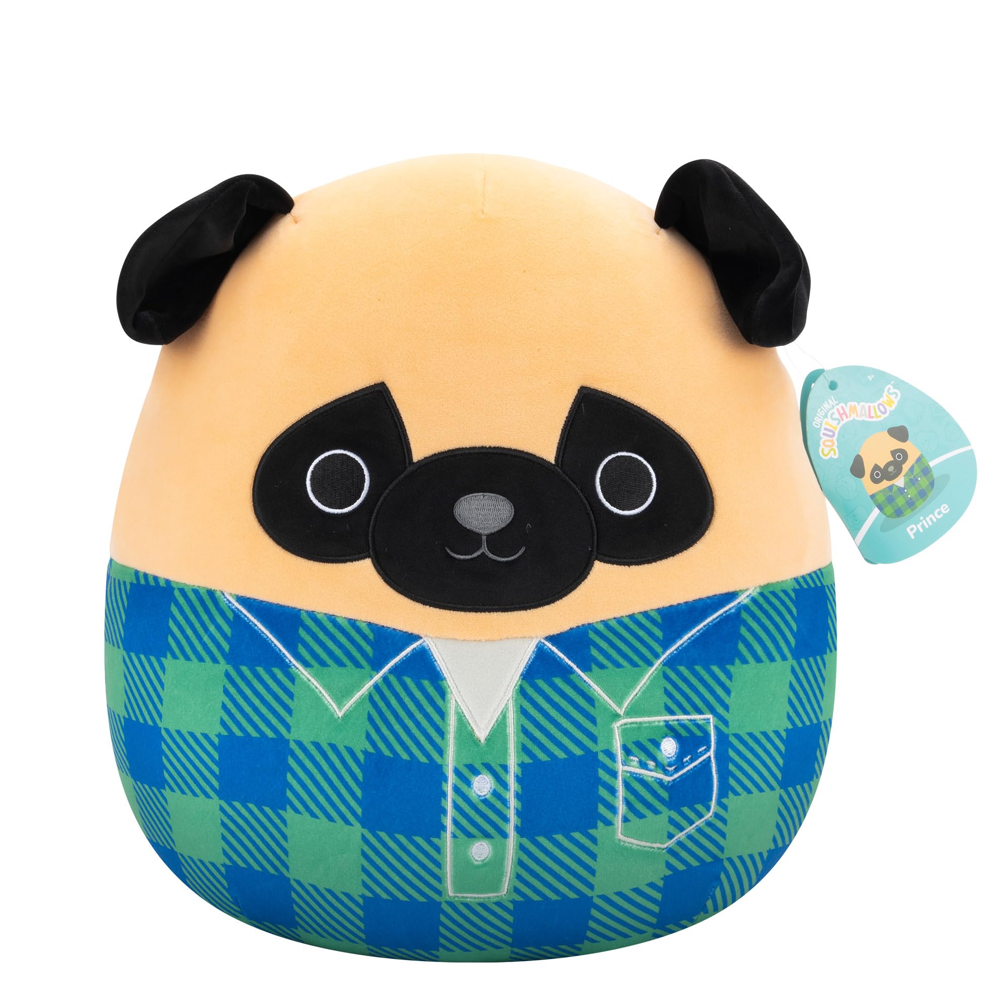 Squishmallows Prince the Brown Pug - 12 Inch Super Soft Plush Collectible 5