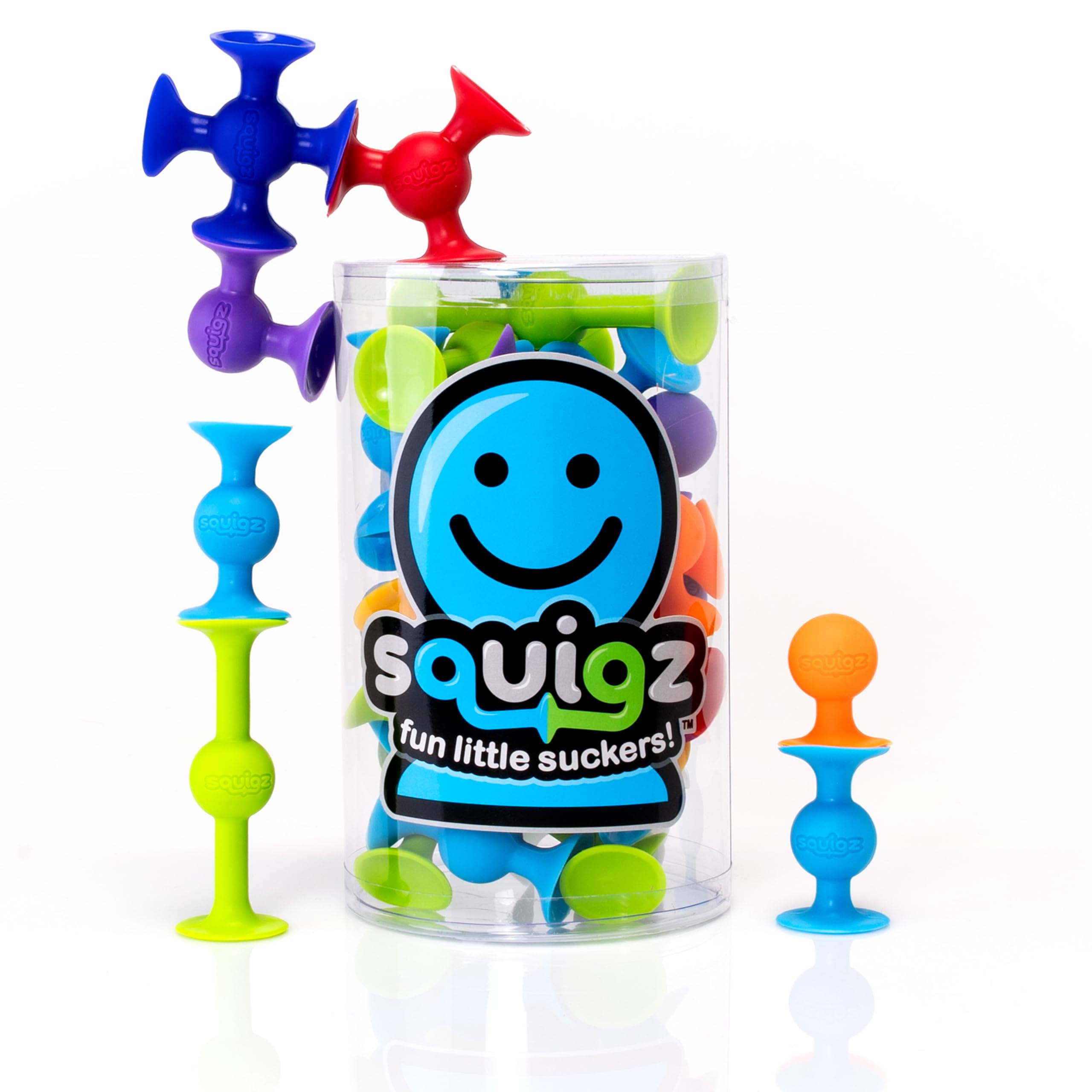 Fat Brain Toys Squigz Starter Set - Suction Construction Toy | 22 Pieces | Ages 3+