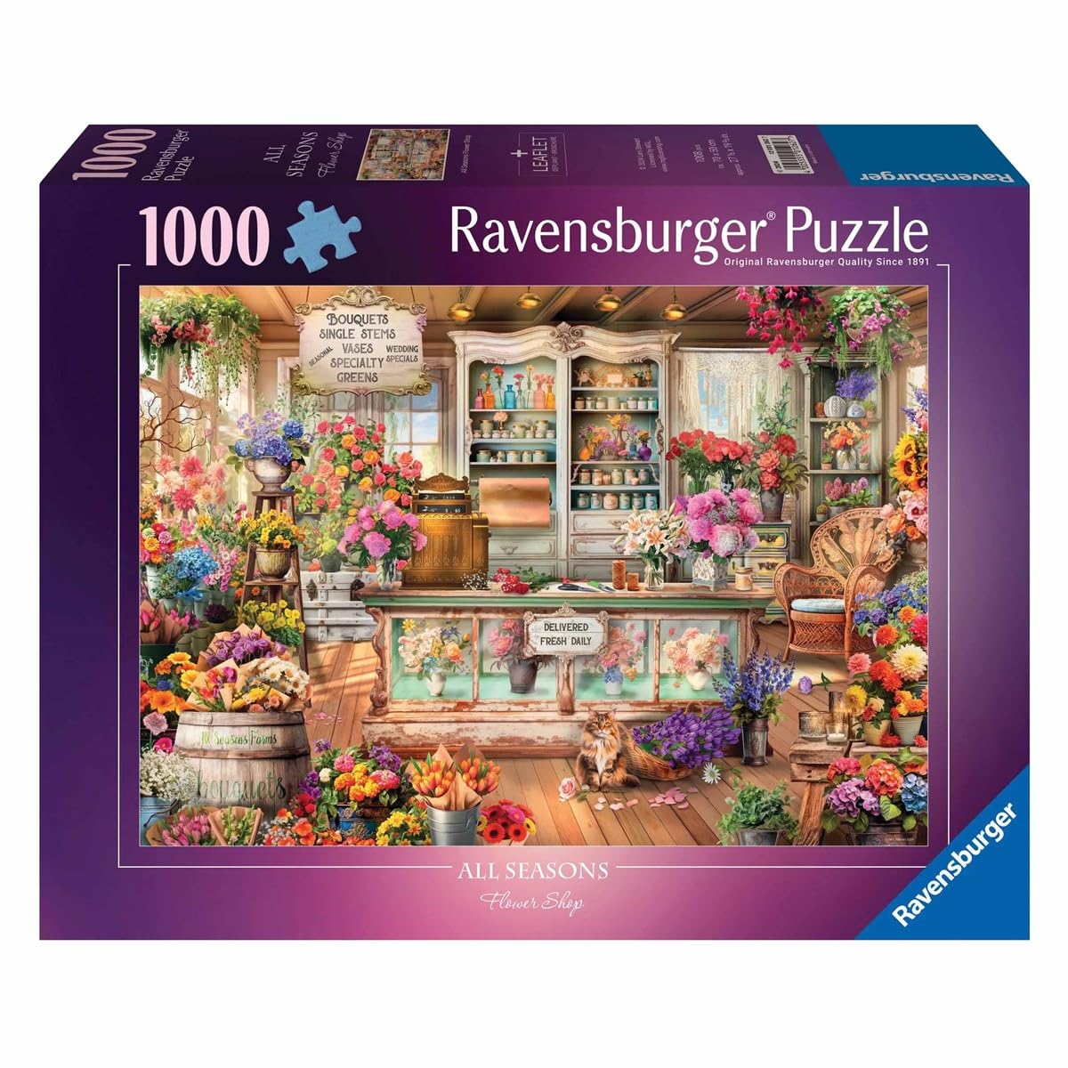 Ravensburger Seasons Flower Shop 1000 Piece Jigsaw Puzzle 2
