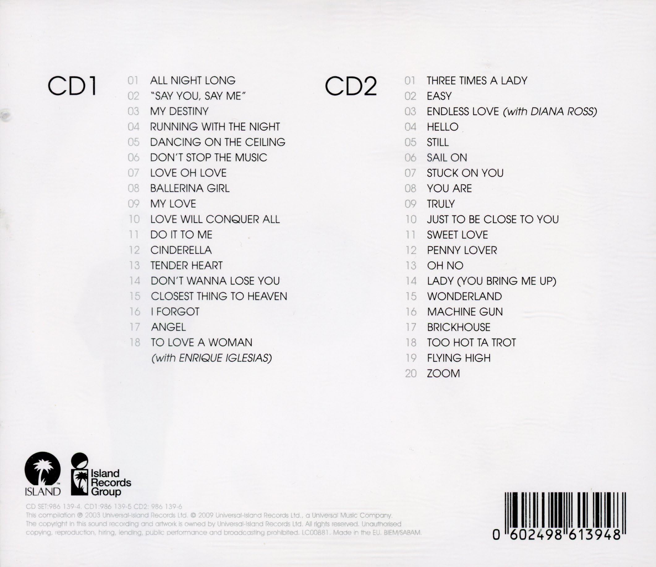 Lionel Richie & The Commodores - The Definitive Collection [Double CD] 2