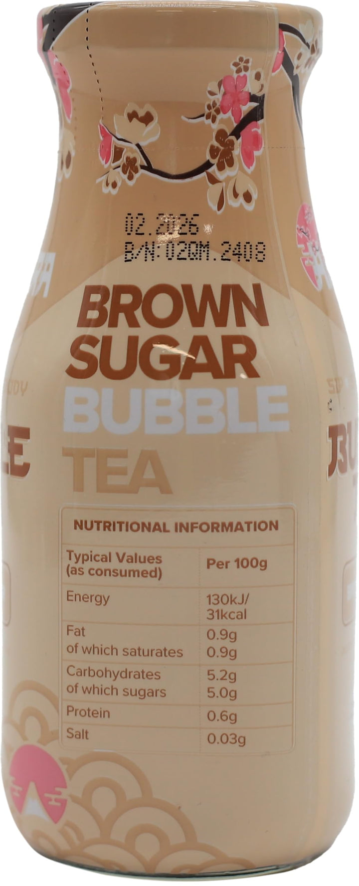 Akira Brown Sugar Bubble Tea - Ready-to-Drink Can with Chewy Konjac Pearls, 290ml