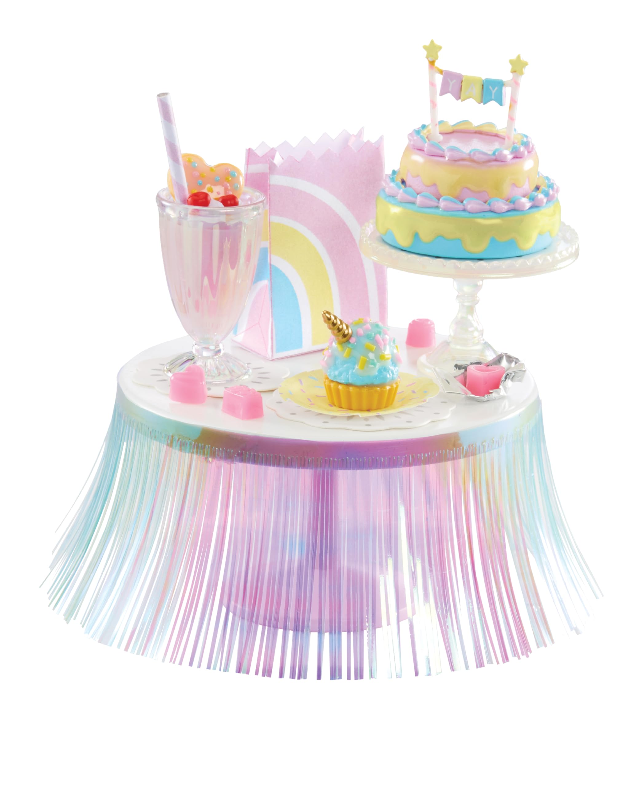 MGA's Miniverse Make It Mini Birthday - Rainbow, Dino, Tropical Party Theme Mini Collectibles with Resin Play & DIY Craft Kit 7