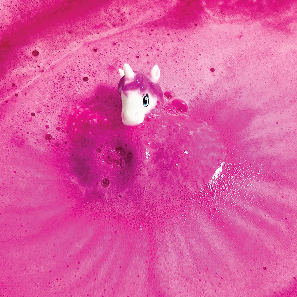 ZIMPLI 6 x Large Unicorn Surprise Bath Bombs with Unicorn Toys Inside | Strawberry Scent | Ages 3+ 6