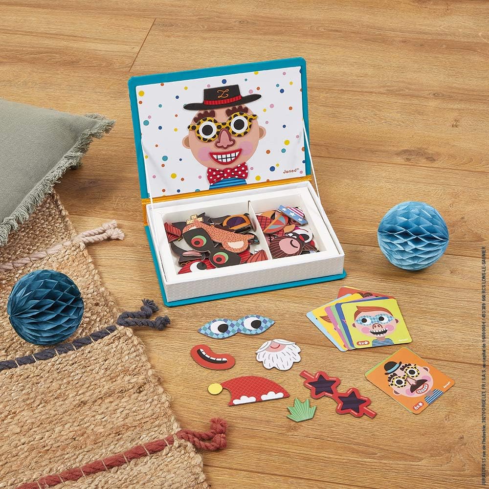 Janod Magneti'Book Crazy Faces - Educational Magnetic Puzzle Game for Kids 9