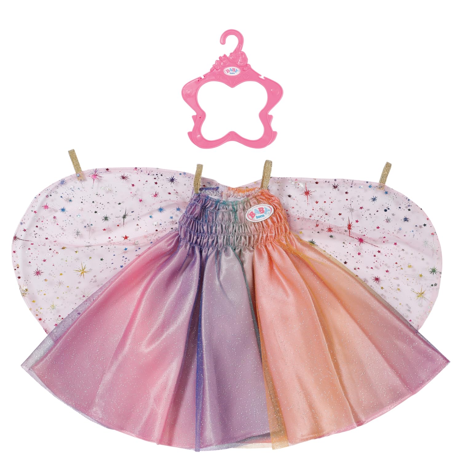 BABY born Rainbow Dress with Wings and Glitter for 43cm Dolls | Ages 3+