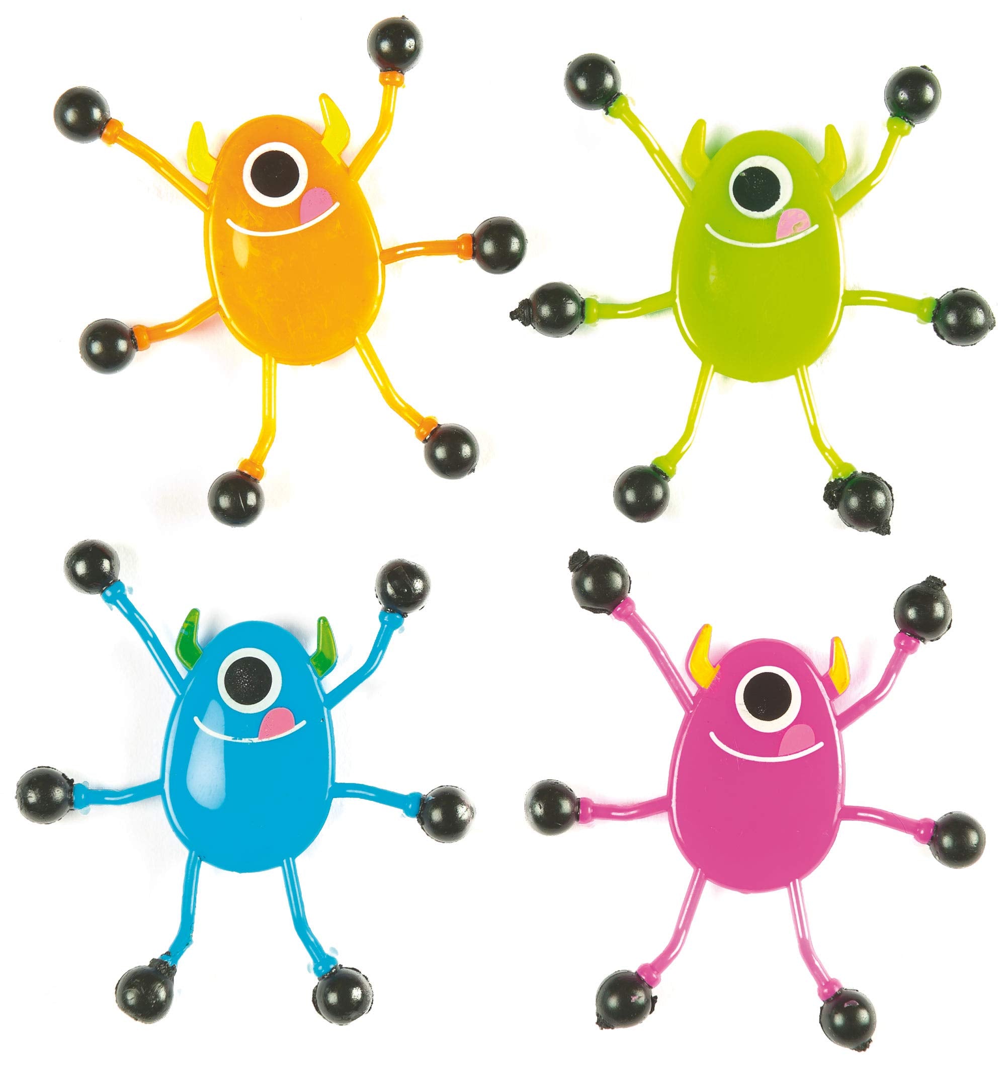 Baker Ross Monster Wall Crawlers - Sticky Feet Novelty Toy | Pack of 6 | Ages 3+ 3