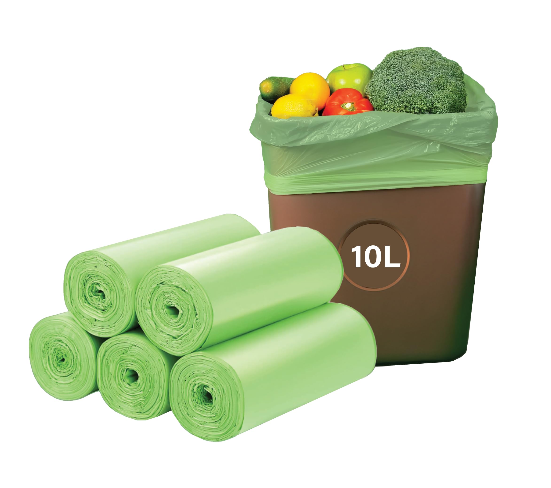 Blake & White Purely Kind Compostable Food Waste Bags - 10L Capacity, 24 Count | Plant-Based 4