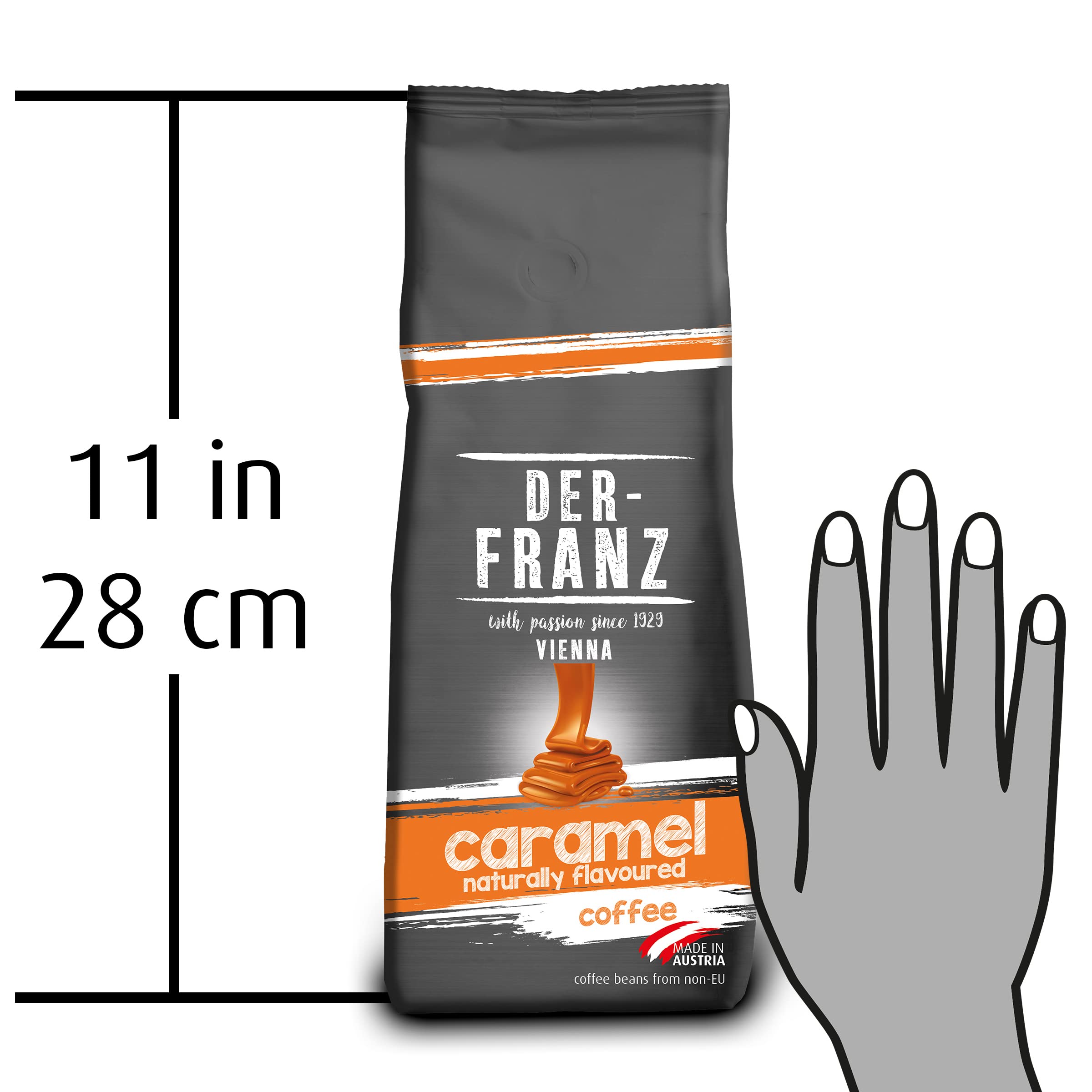 Der-Franz Coffee Flavoured with Natural Caramel, Ground, 2 x 500 g 2