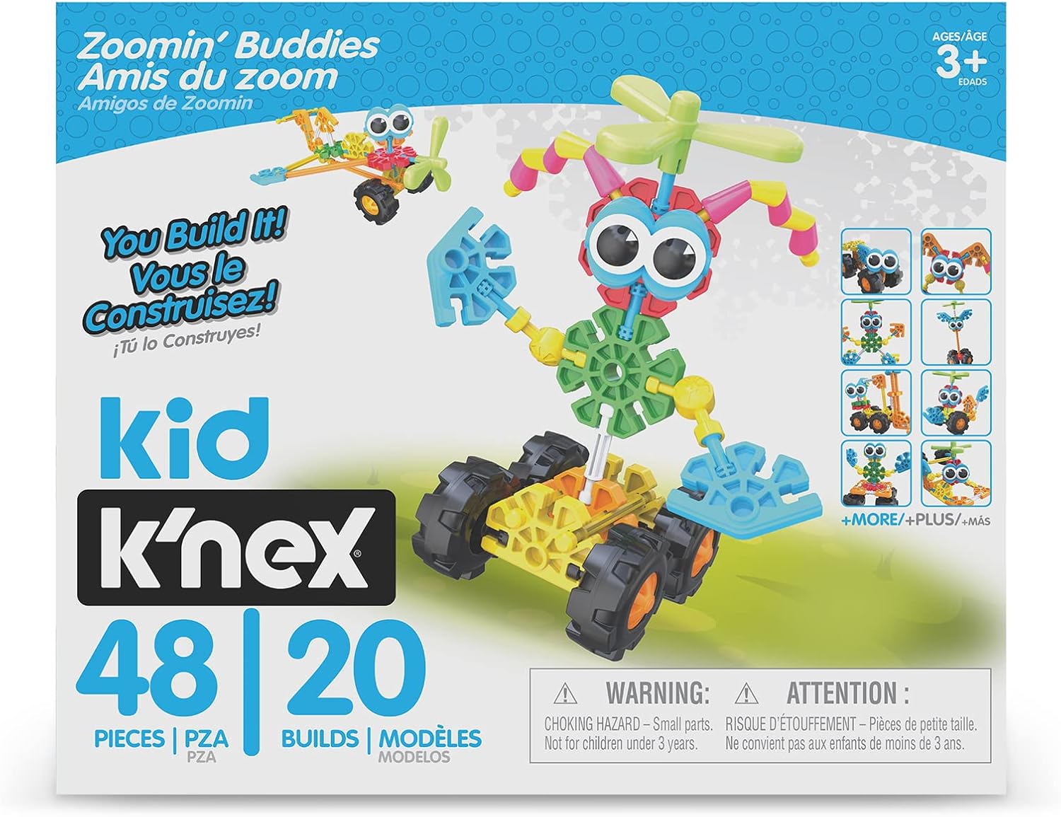 Kid K'NEX Zoomin' Buddies 20 Model Building Set - 48pc Educational Toy for Ages 3+ 2