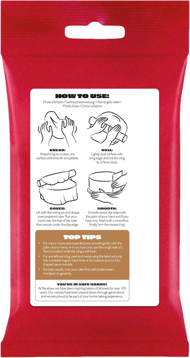 Renshaw - Teddy Bear Brown Ready to Roll Fondant Icing (250g)