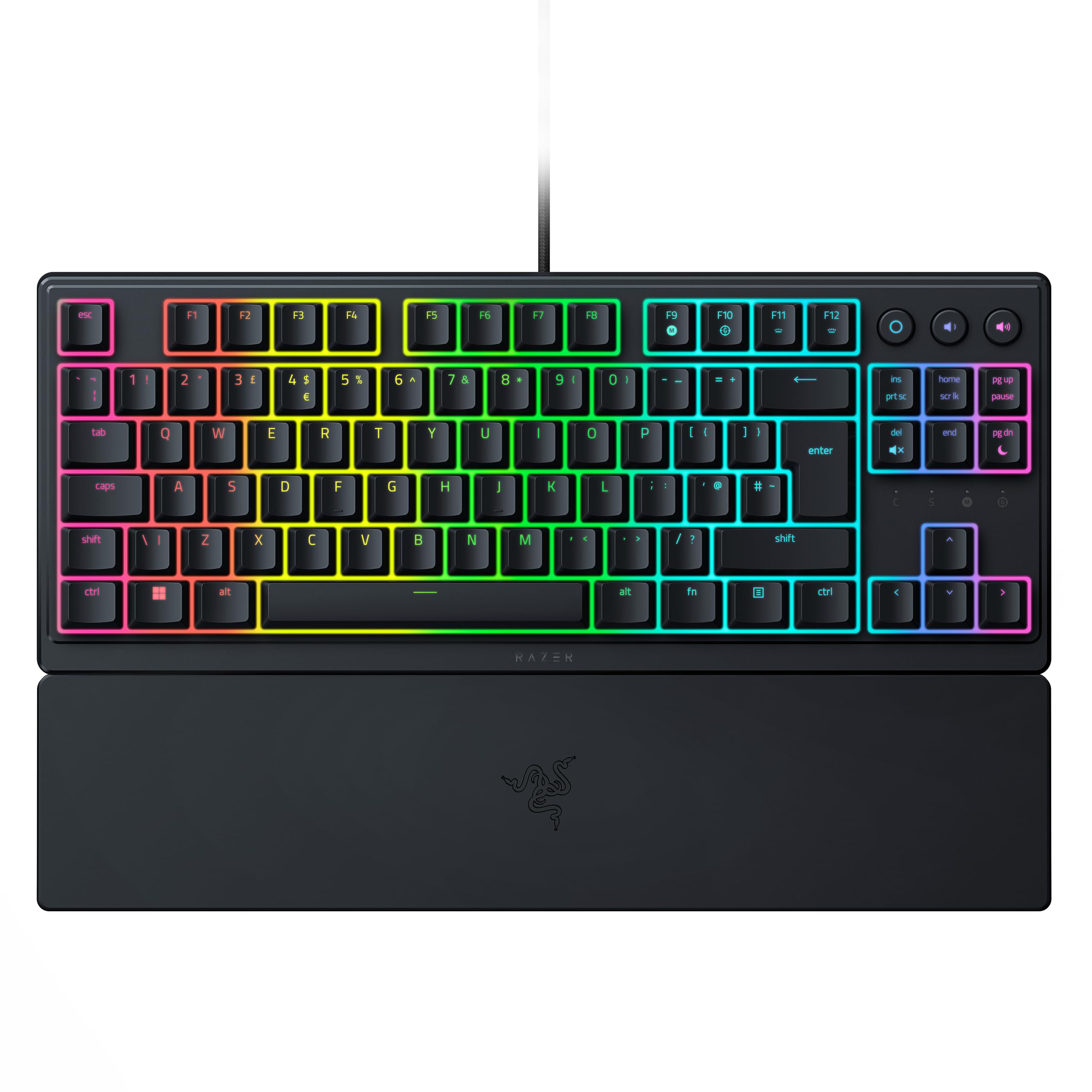 Razer Ornata V3 Tenkeyless Gaming Keyboard - Low Profile, Mecha-Membrane Switches, RGB, UK Layout