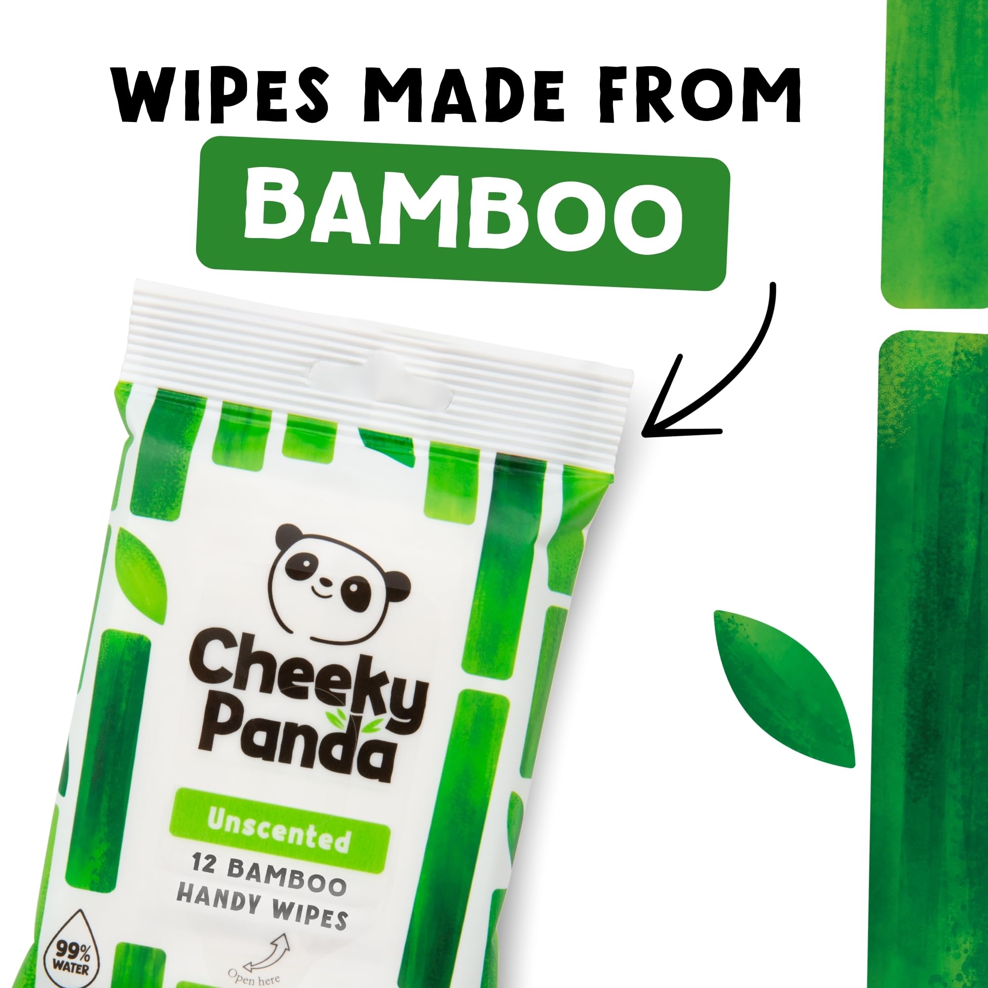 The Cheeky Panda Bamboo Hand Wipes - 12 Packs of 12 Travel Wipes | 144 Count Total 9