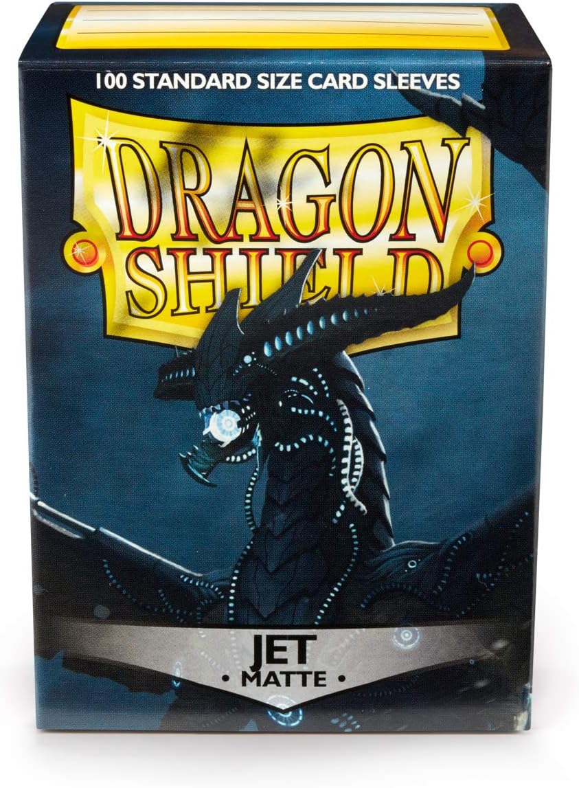 Dragon Shield Matte Jet Black Card Sleeves - 100 Count Standard Size (2.5 x 3.5 in) 1