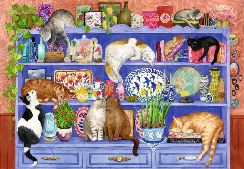 Ravensburger Cats on Shelf 200-Piece Jigsaw Puzzle for Adults & Kids 9+ 8