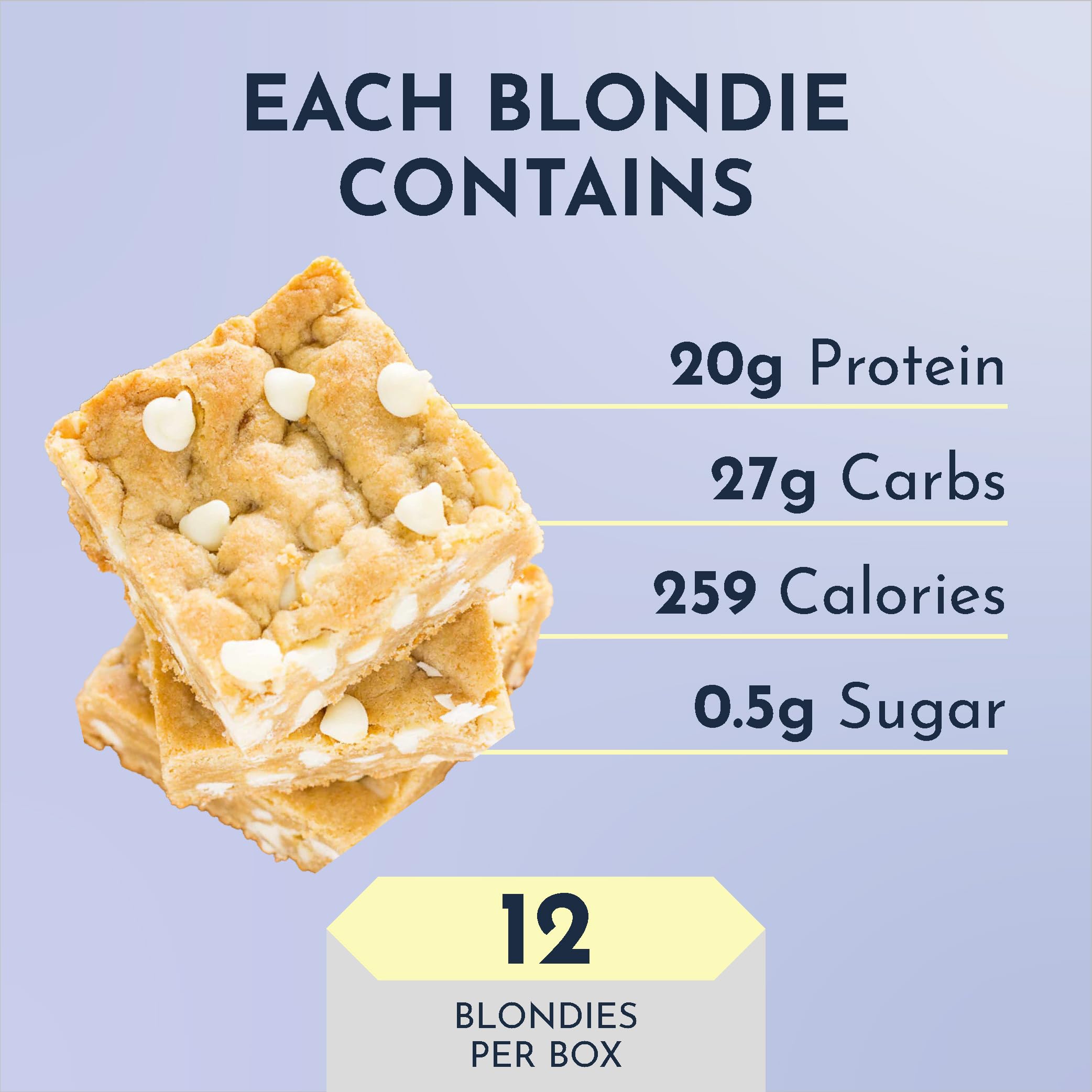 SCI-MX High Protein White Choc Chip Blondie Box - 20g Protein, 2g Sugar | 12 Count 3