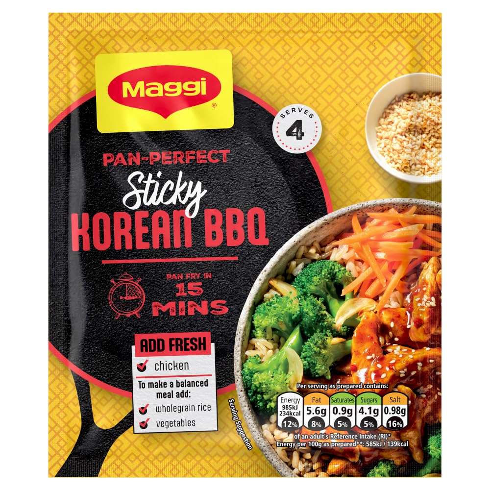 Maggi Pan Perfect Sticky Korean Herbs and Spices Recipe Mix 39g 1