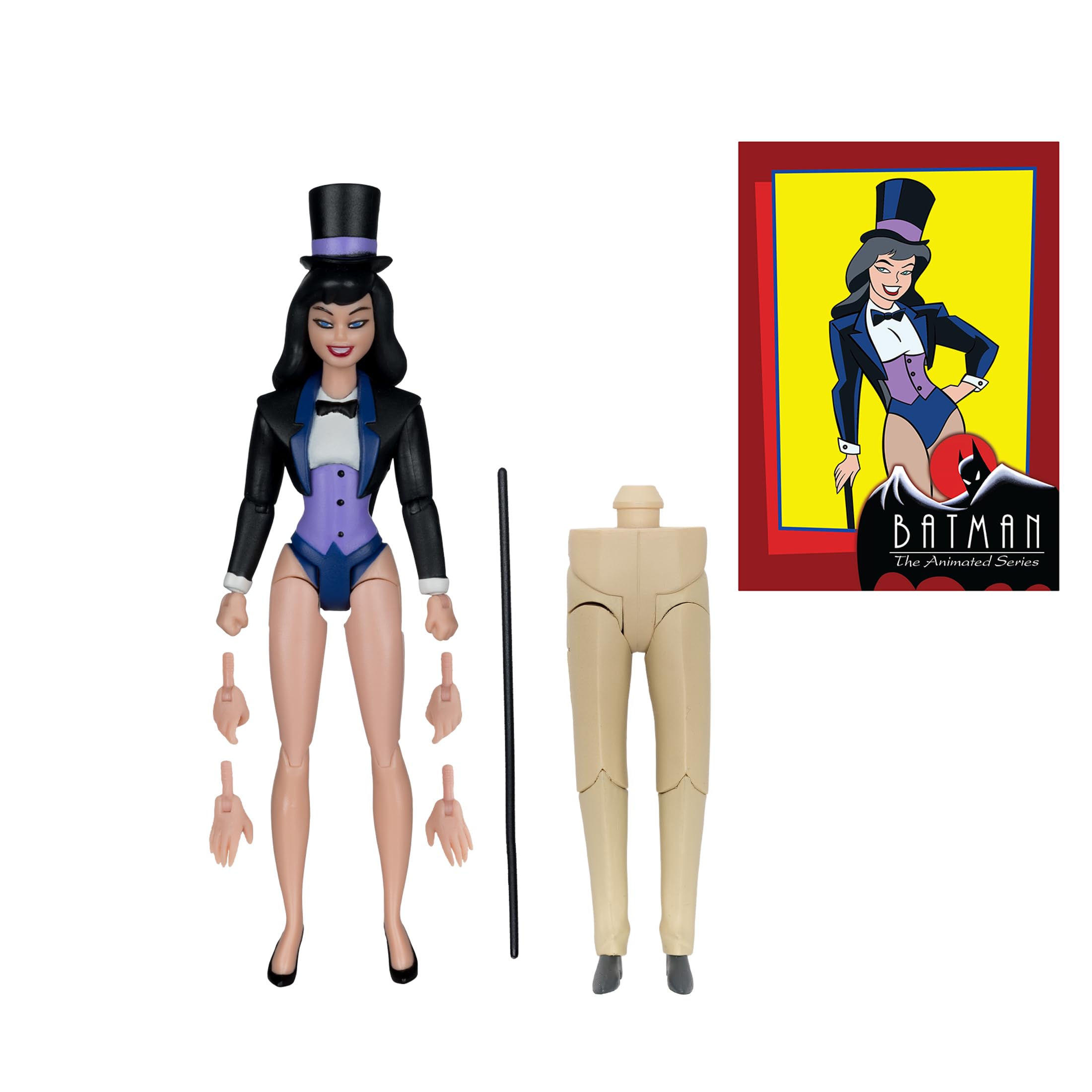 McFarlane Batman: The Animated Series Zatanna 6in Action Figure | Includes Clock King BAF Piece 5