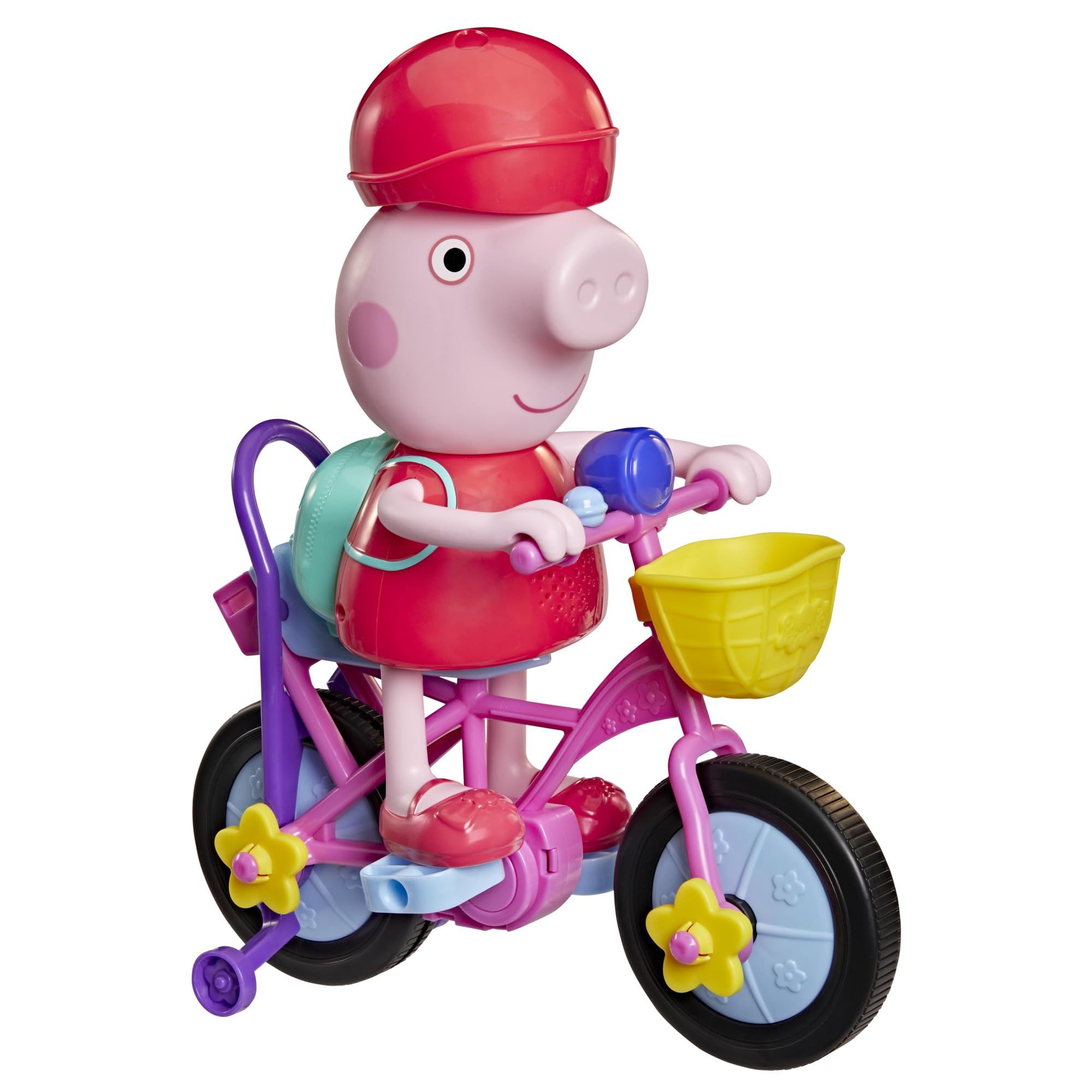 Peppa Pig Ready, Pedal, Go! Interactive Figure with Bike and Sounds - Ages 3+ 1
