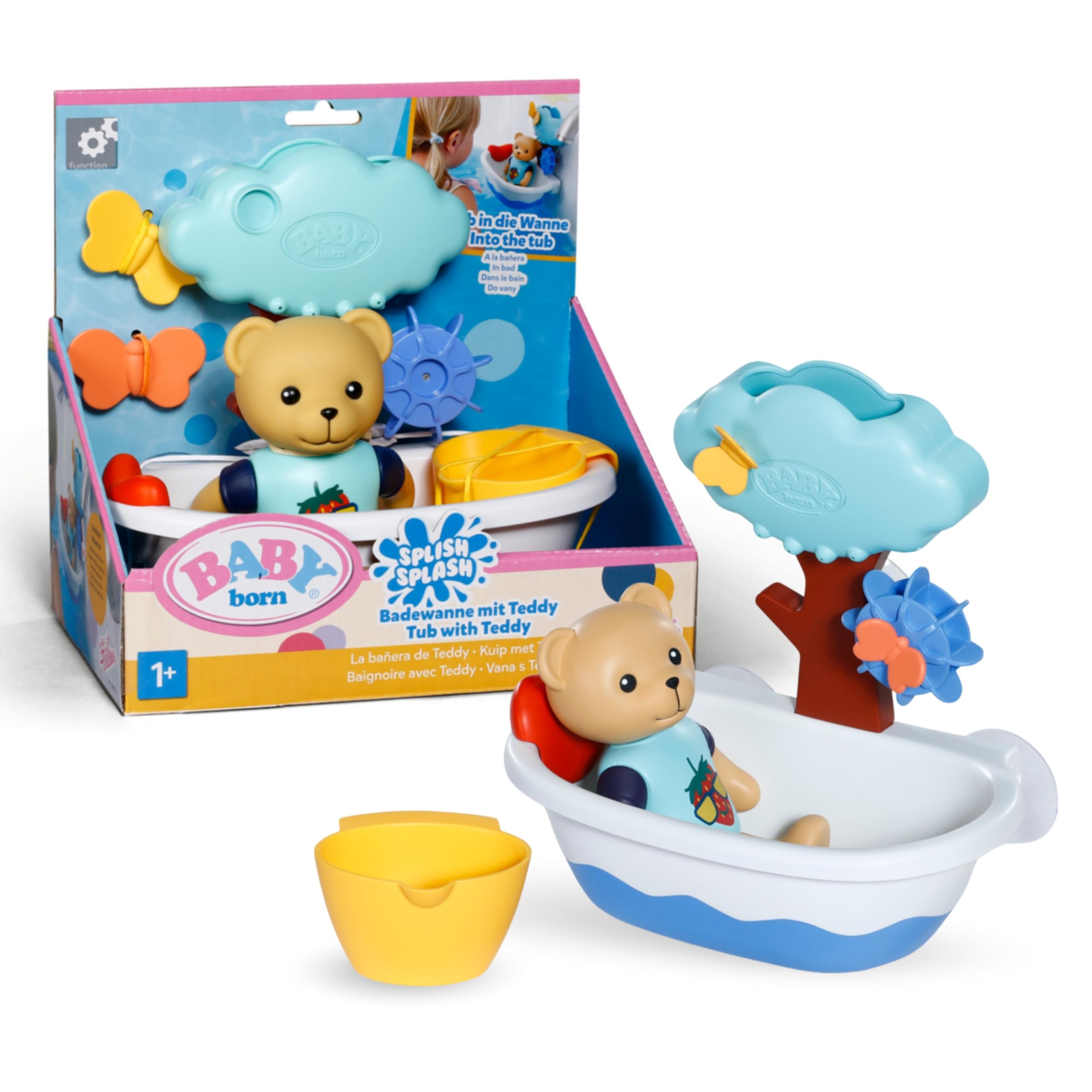 BABY born Splish Splash Tub with Teddy - Interactive Bath Time Playset for Toddlers 18 Months+ 1
