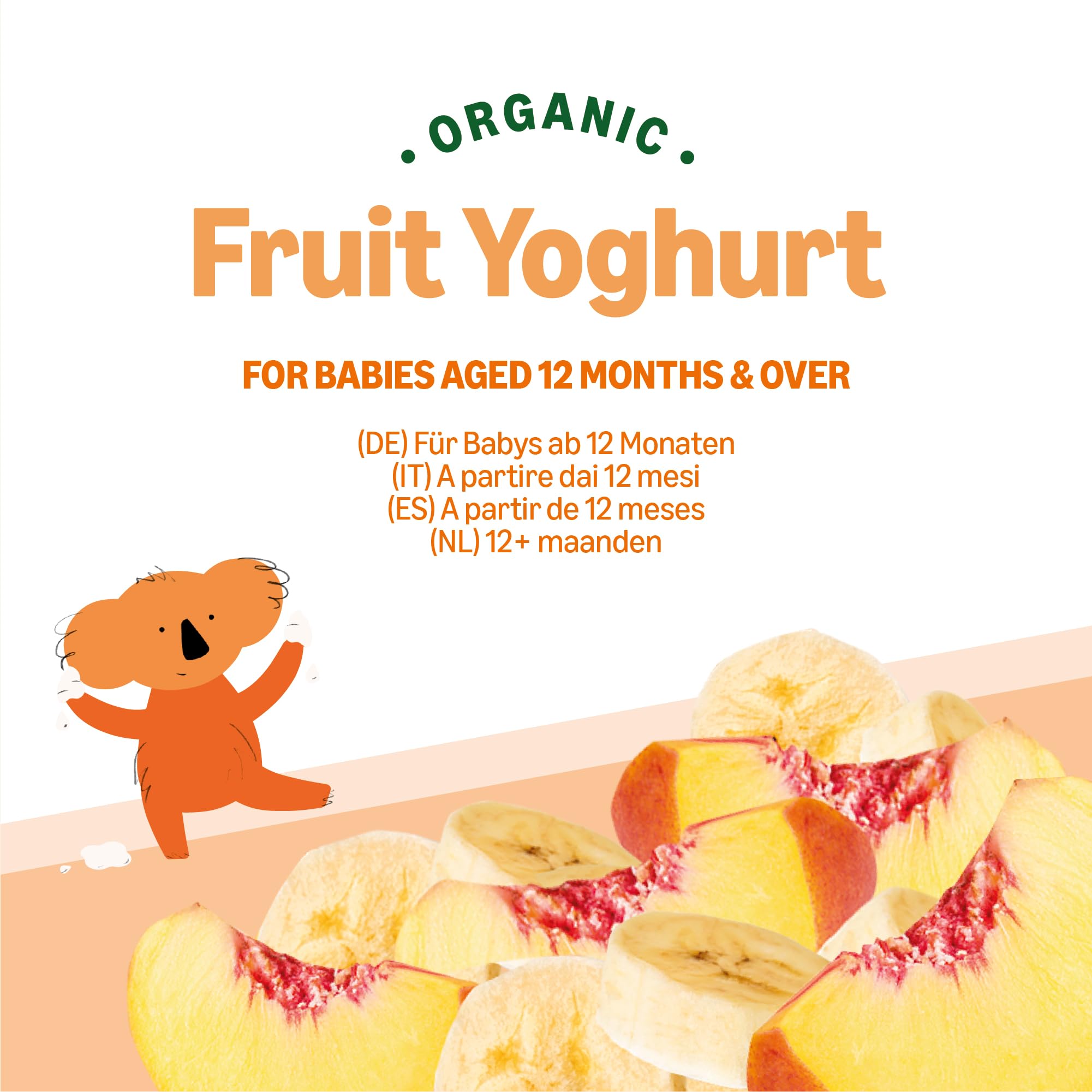 Mama Bear Organic Peach & Banana Yogurt Purée Pouches - 90g (Pack of 6), Suitable for 12 Months+ 7