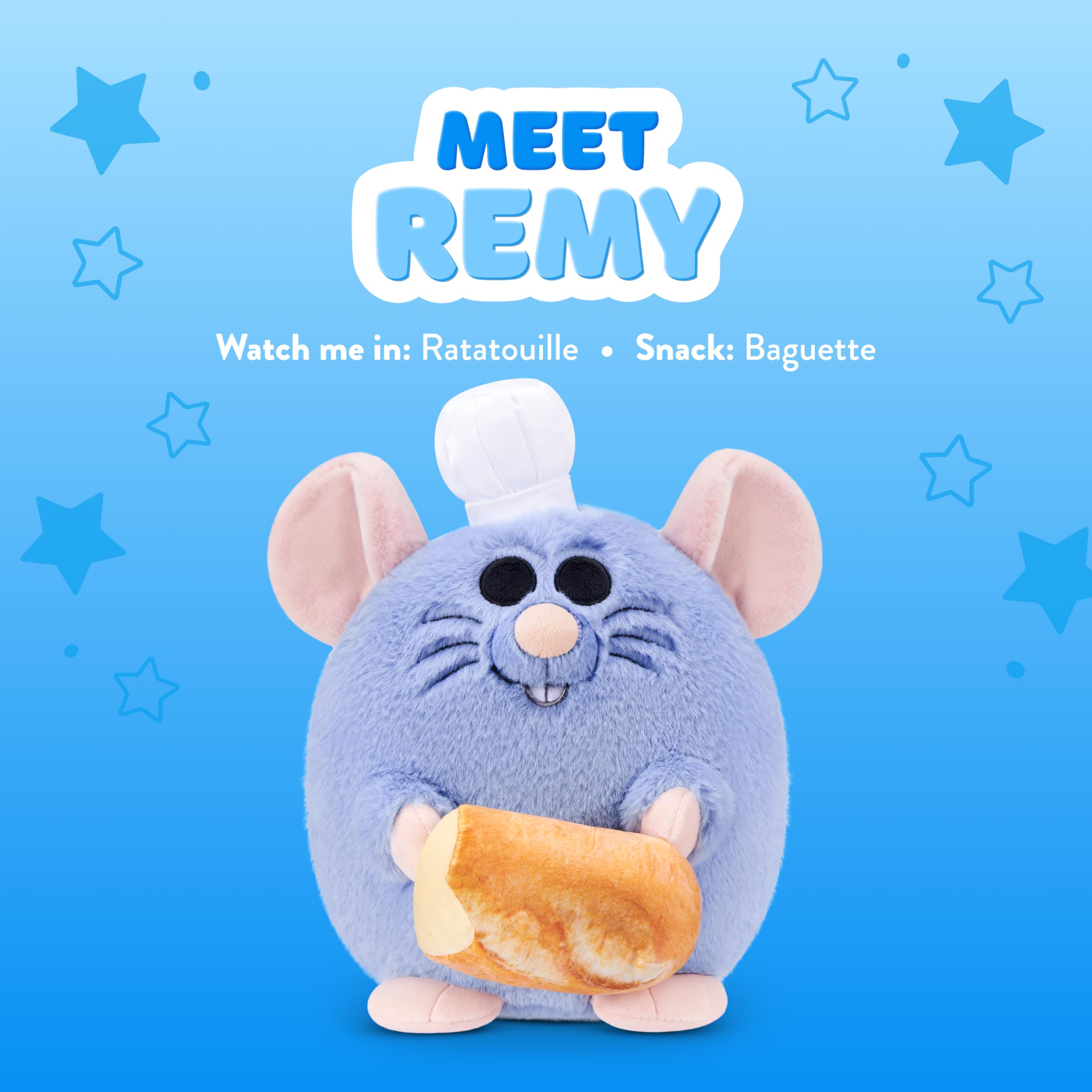 Snackles Disney Remy & Baguette 8-Inch Plush Toy | Ultra-Soft Polyester | Unisex Children 2