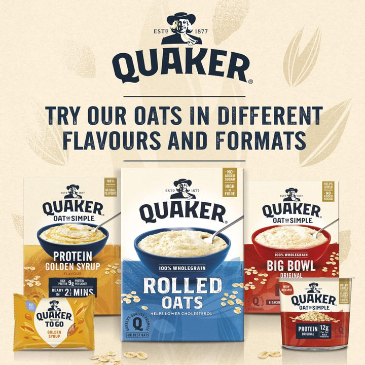 Quaker Oat So Simple Protein Golden Syrup Porridge, 8x43g