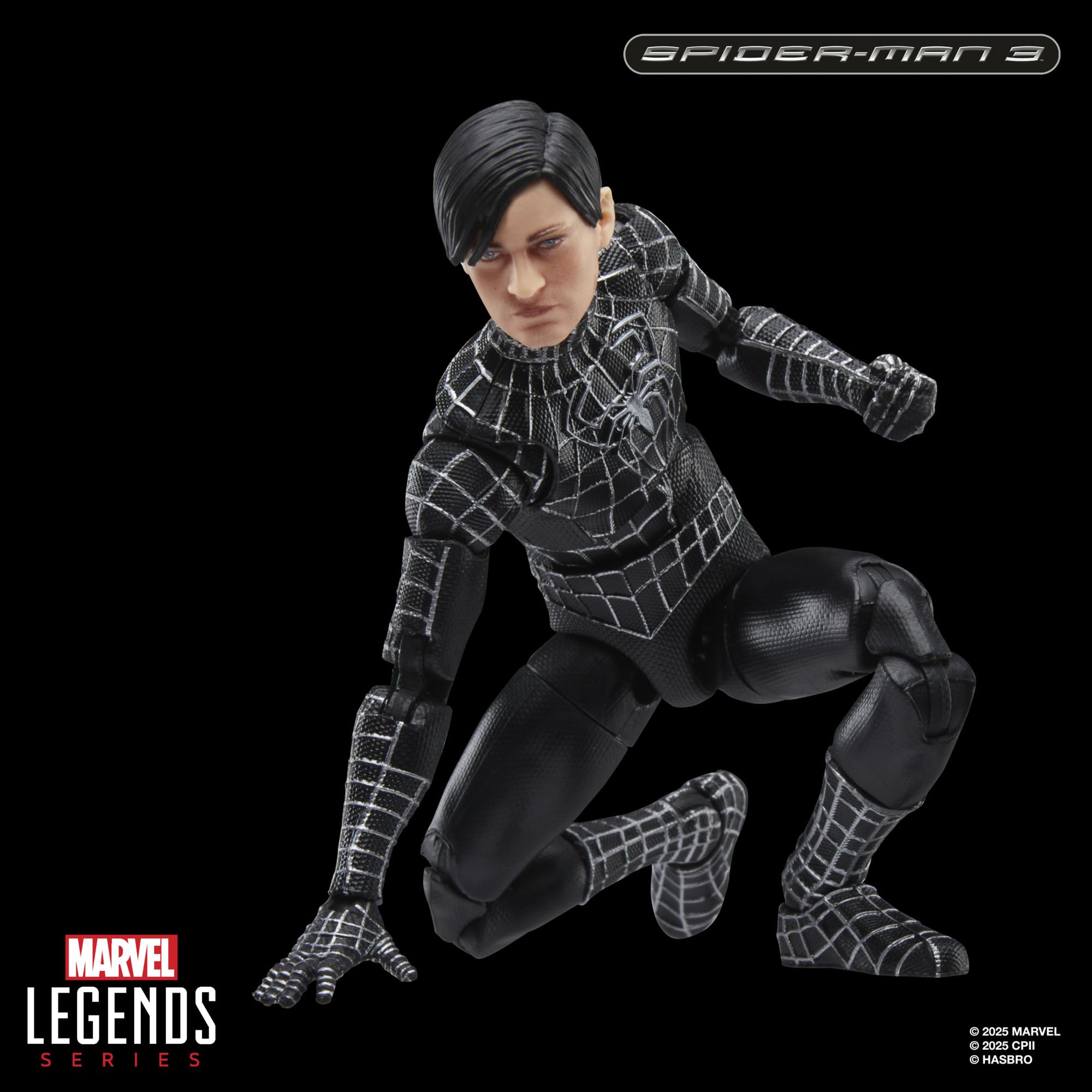 Marvel Legends Series Spider-Man 3 Action Figure - 6-Inch Scale with Black Suit & Accessories 2
