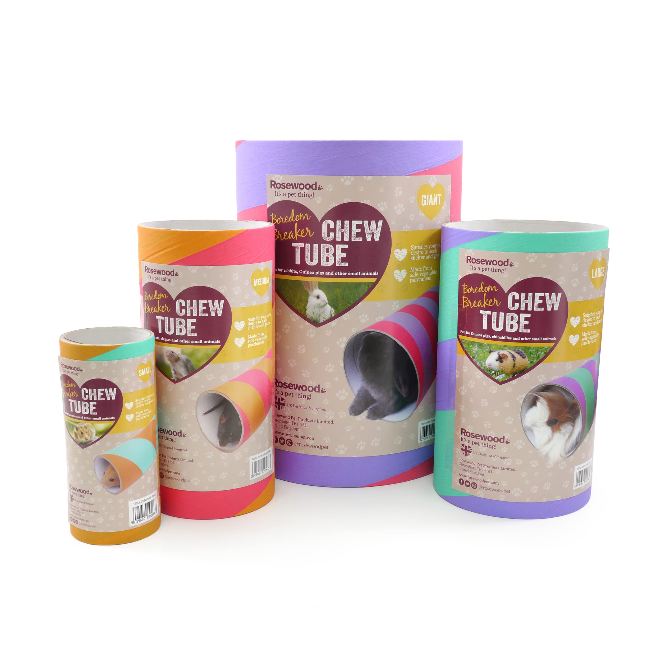 Rosewood Boredom Breaker Giant Chew Tube for Small Animals | Pet-Safe Vegetable Parchment | Satisfies Chewing Instincts 5