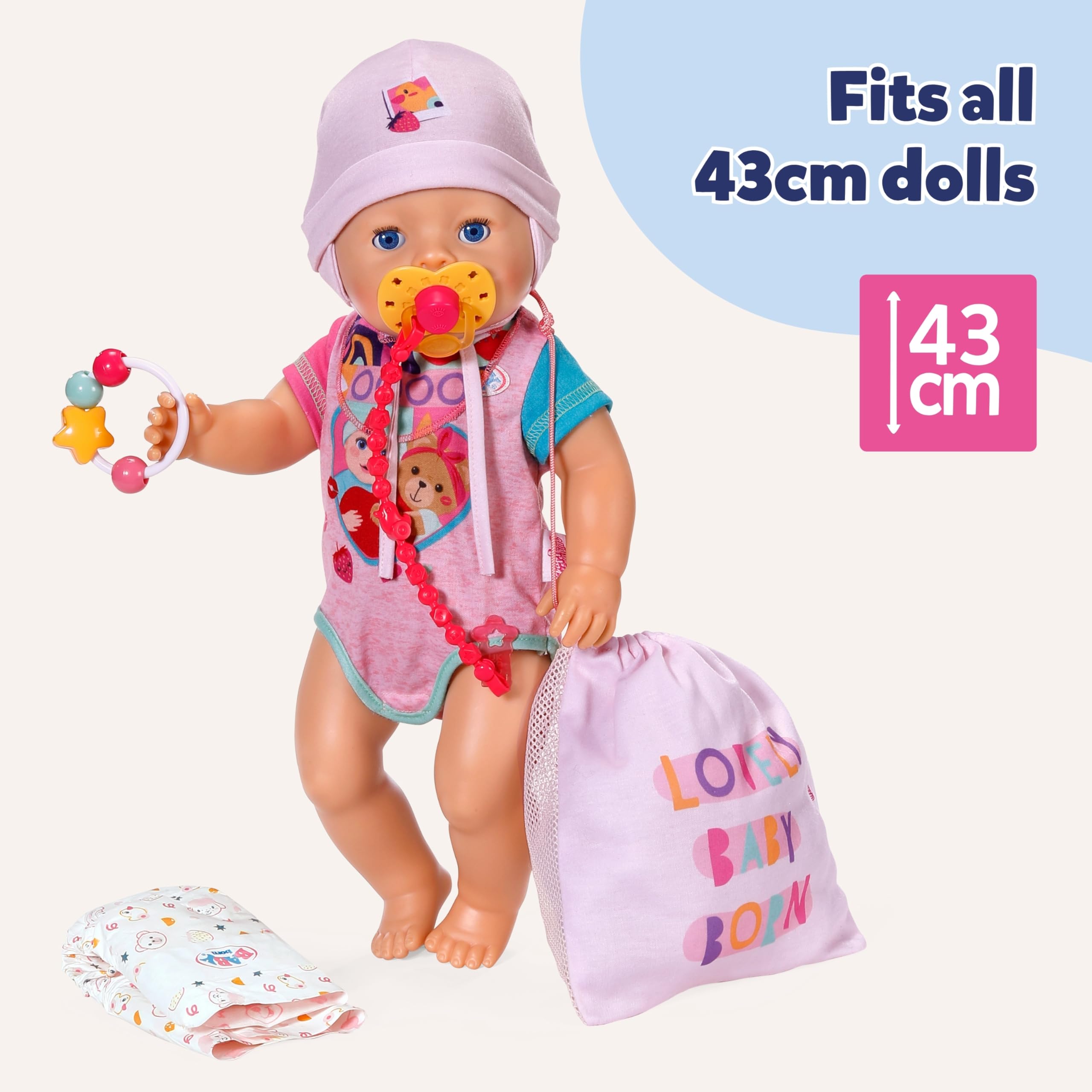 BABY born Newborn Set with Accessories for 43 cm Dolls | Magic Dummy Function | Polyester 6