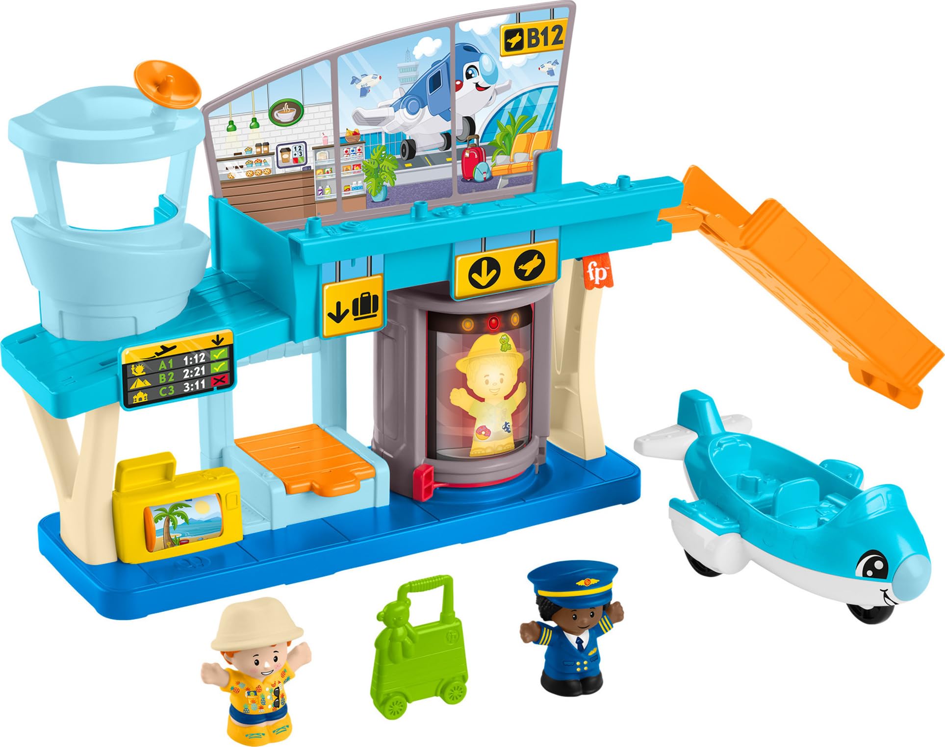 Little People Everyday Adventures Airport Playset with Airplane, Figures & Luggage | Ages 1-5 1