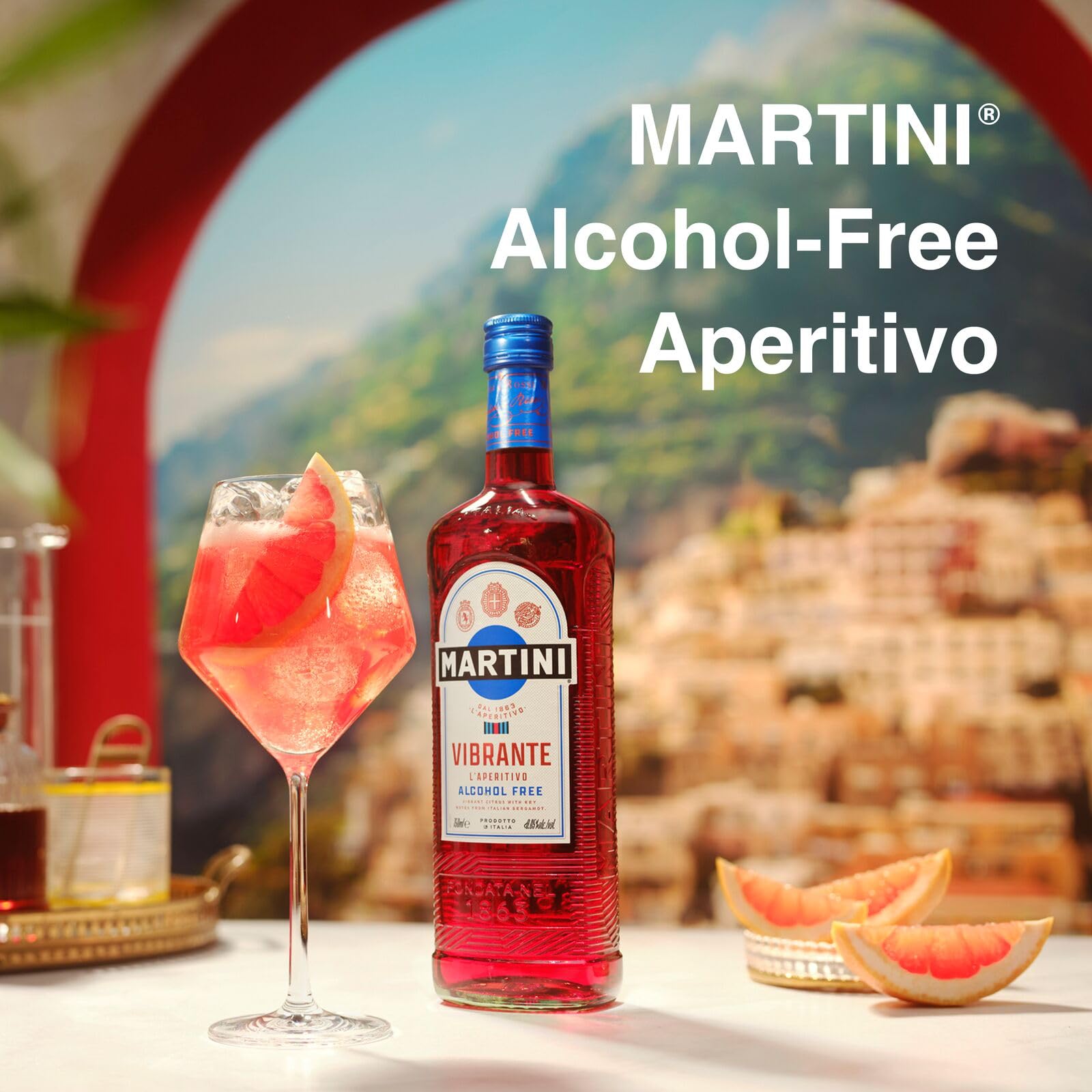 MARTINI Vibrante Non Alcoholic Aperitivo - 75cl Bottle | <0.5% ABV | Gluten Free