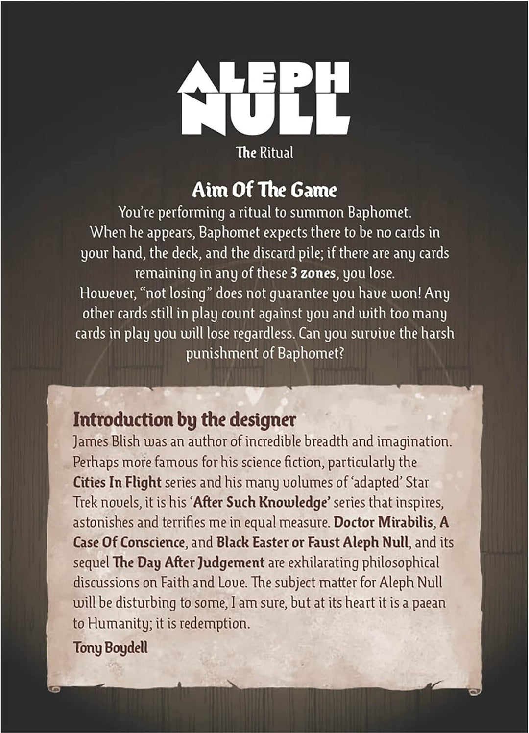 Capstone Games Aleph Null Card Game (CAS-FG3200) - Solo Player Deck Deconstruction Game Inspired by Black Easter Novellas