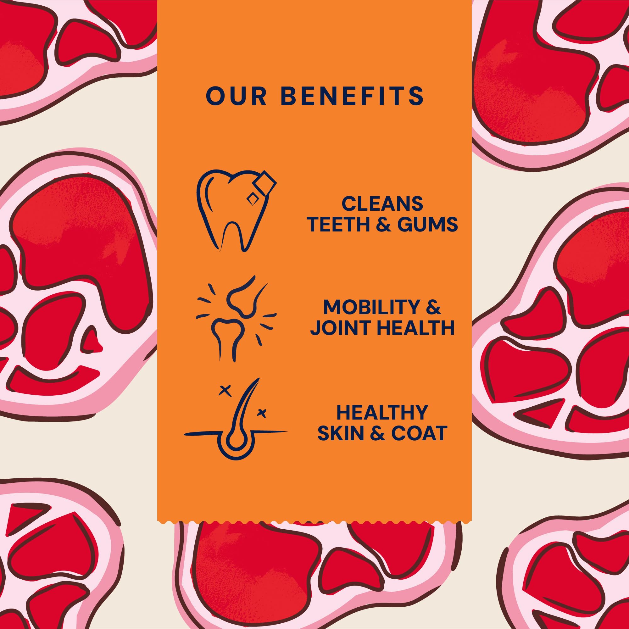 Pooch & Mutt Beef Collagen Dental Sticks for Adult Dogs | High Protein, Rawhide Alternative | 45g Pack 7