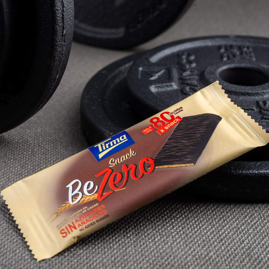 Tirma BeZero Dark Chocolate Dipped Light Biscuits | No Added Sugars, 80 kcal Each | 6 Individually Wrapped Snacks