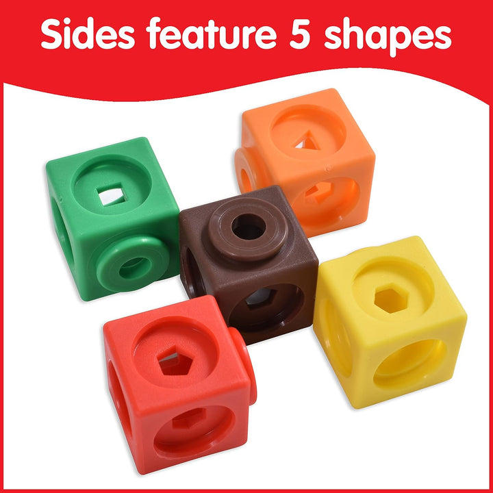 EDX Education Math Cubes - 100-Piece Linking Cube Set for Early Learning