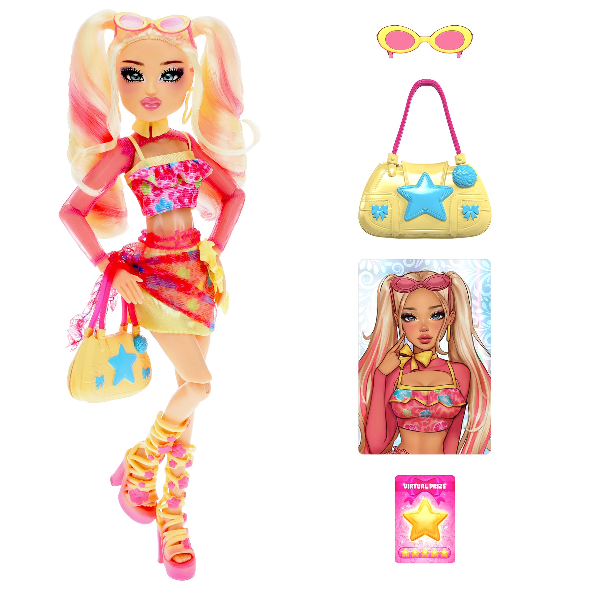 PhatMojo Dress To Impress Bubblegum Gal Fashion Doll - 11.5 Inch, Fully Articulated 5