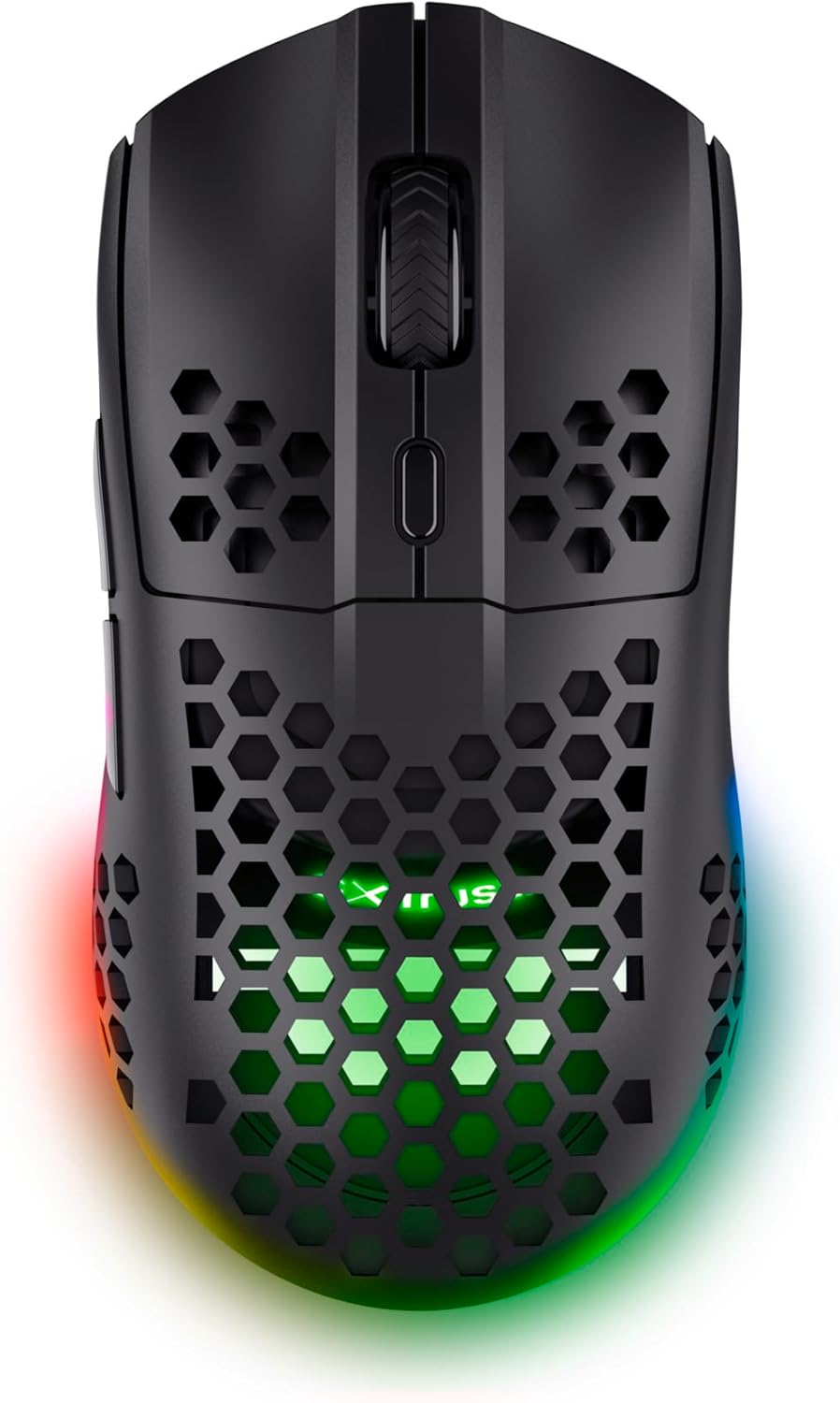 Trust Gaming GXT 929 Helox Wireless Gaming Mouse – Ultra-Light 75g with RGB, 2.4 GHz, Rechargeable, 80-Hour Battery