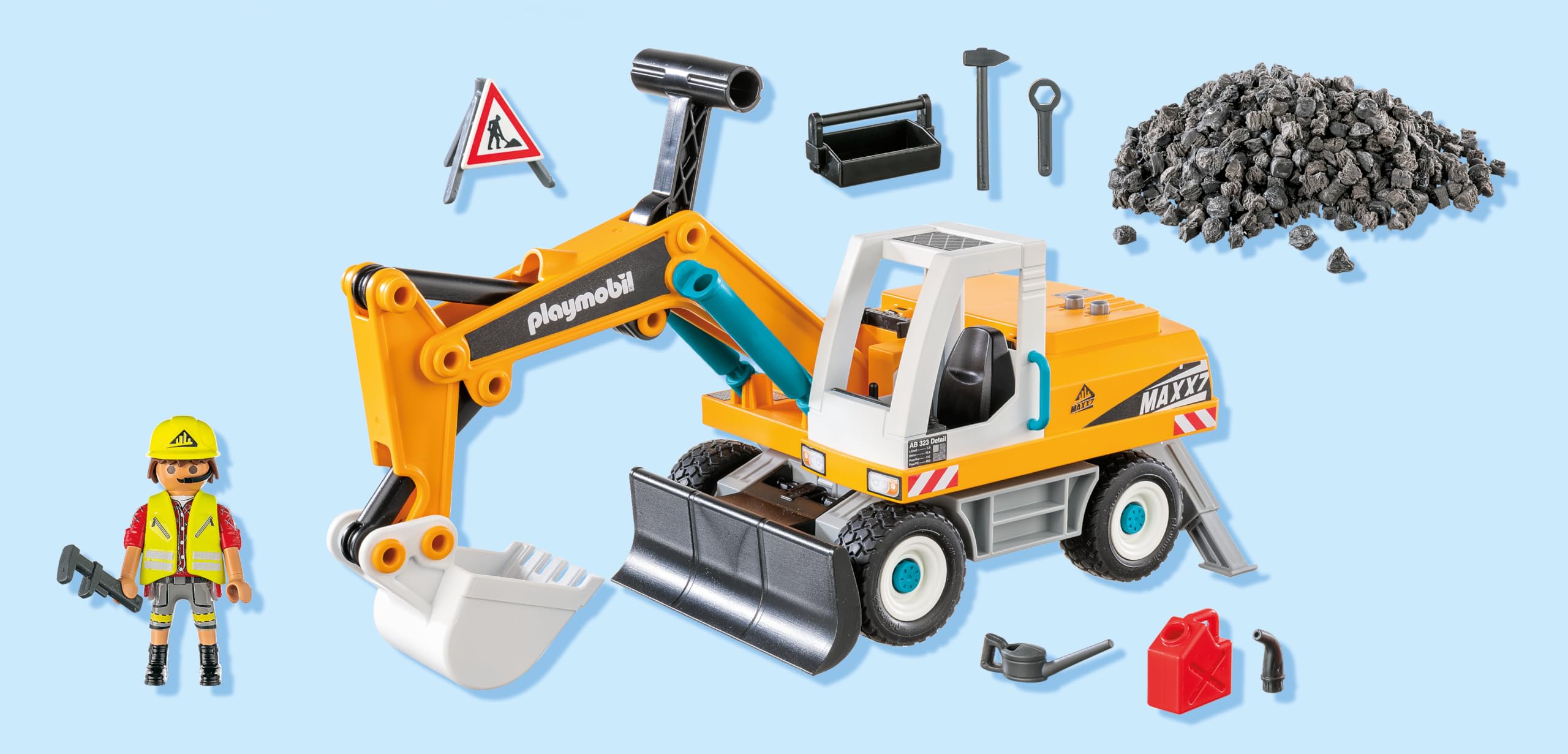 Playmobil Big Digger - Construction Vehicle Playset for Kids Ages 4-10 2