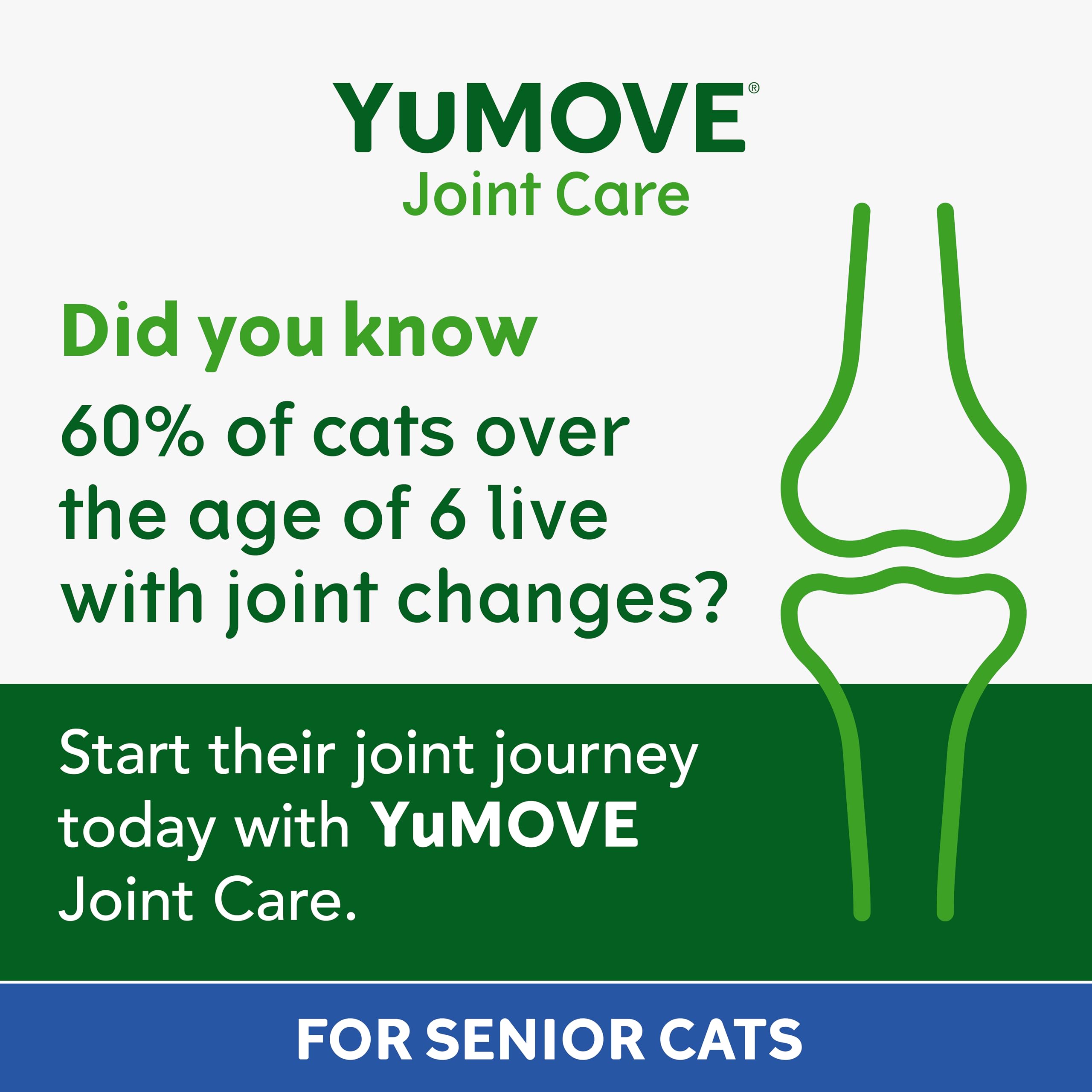 YuMOVE Senior Cat Joint Supplement for Cats Aged 8 Weeks+ | 60 Capsules | Aids Mobility 3
