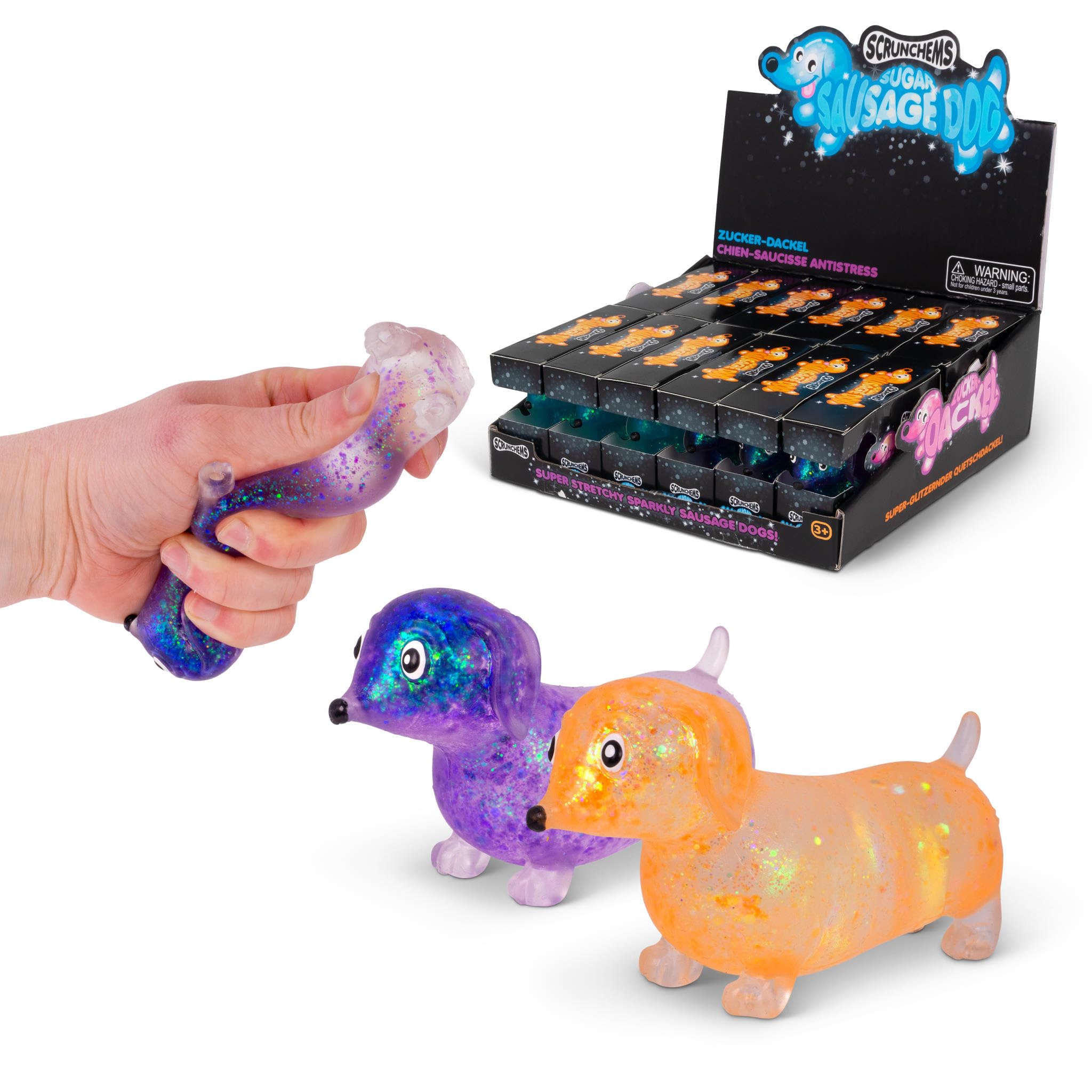 Tobar Scrunchems Sugar Sausage Dog - Squishy Stress Relief Toy, Assorted Colors 1
