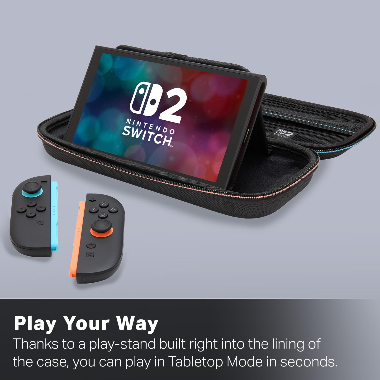 PowerA Protection Case for Nintendo Switch 2 - Black | Officially Licensed | Stores 9 Games 6