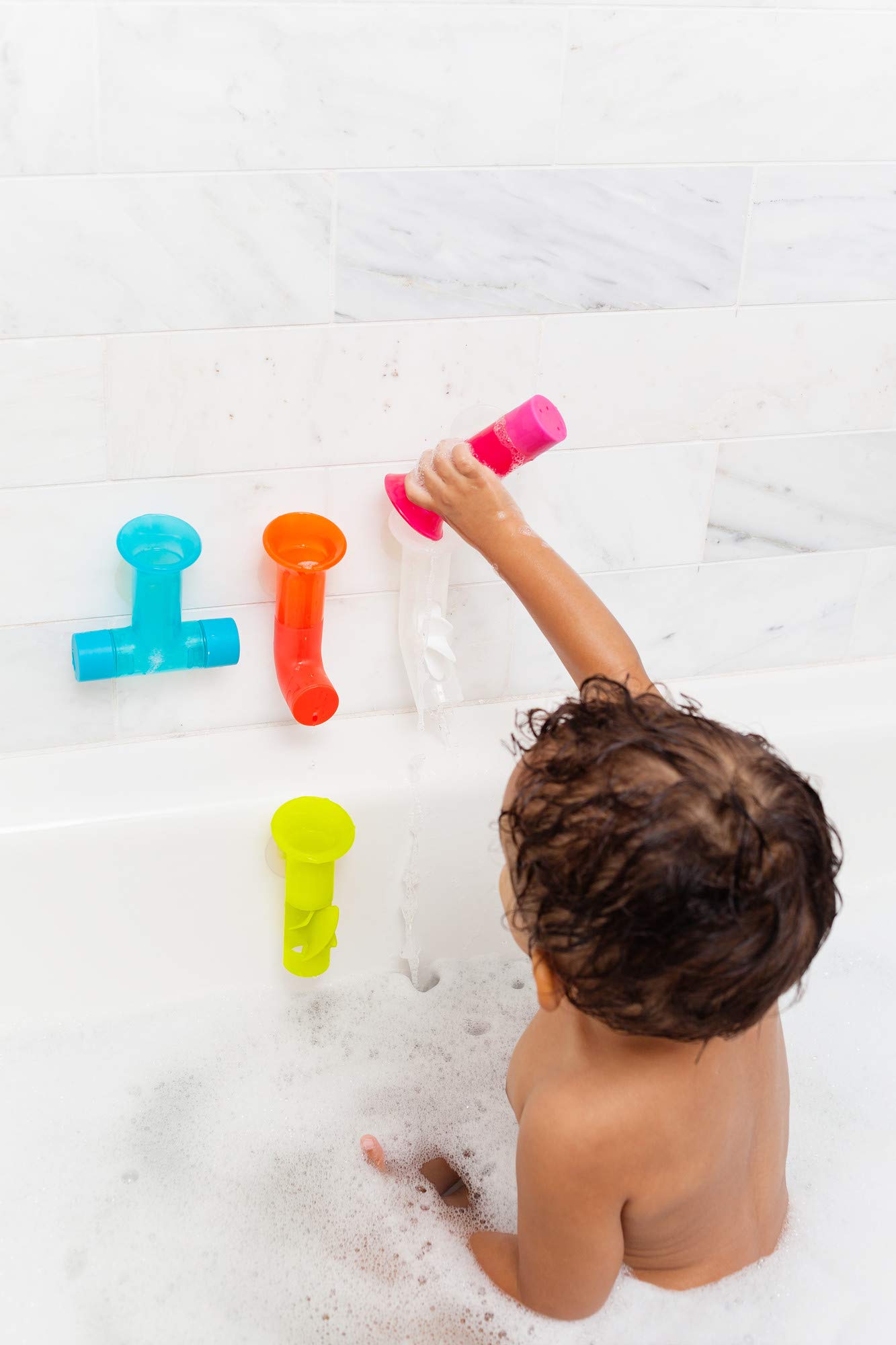 Boon Pipes Bath Toy - 5 Multicoloured Water Pipes | Ages 9 Months to 4 Years 4